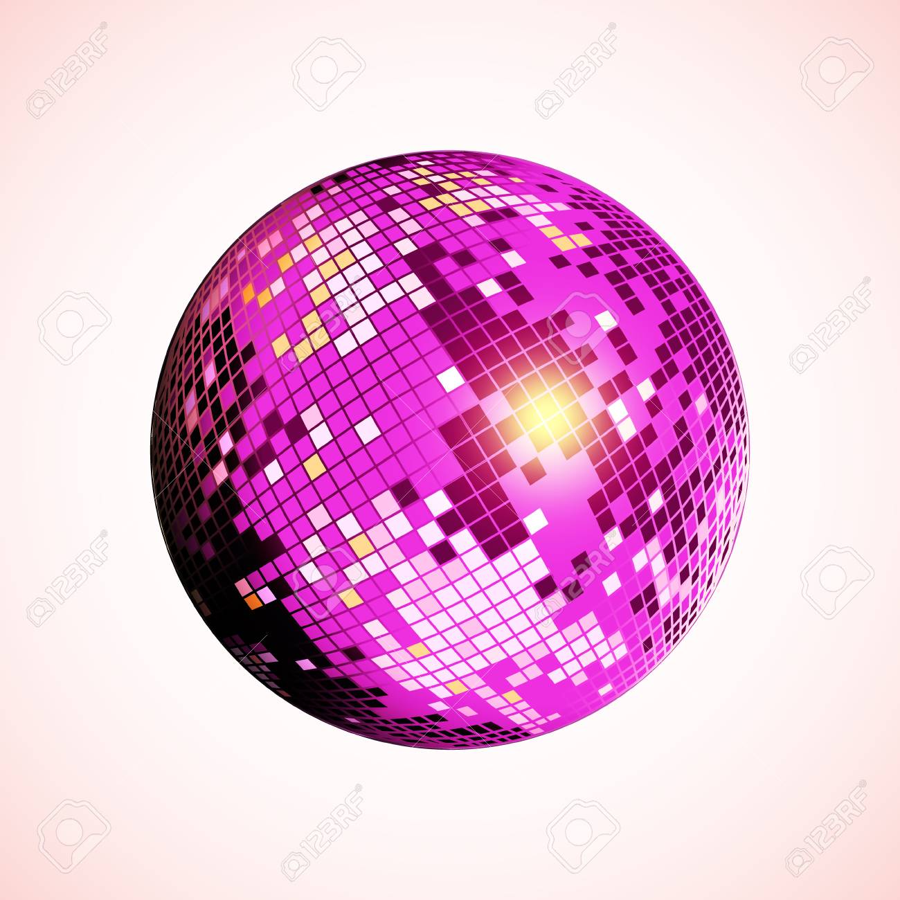 disco bal pictogram paarse disco spiegel bal geïsoleerd