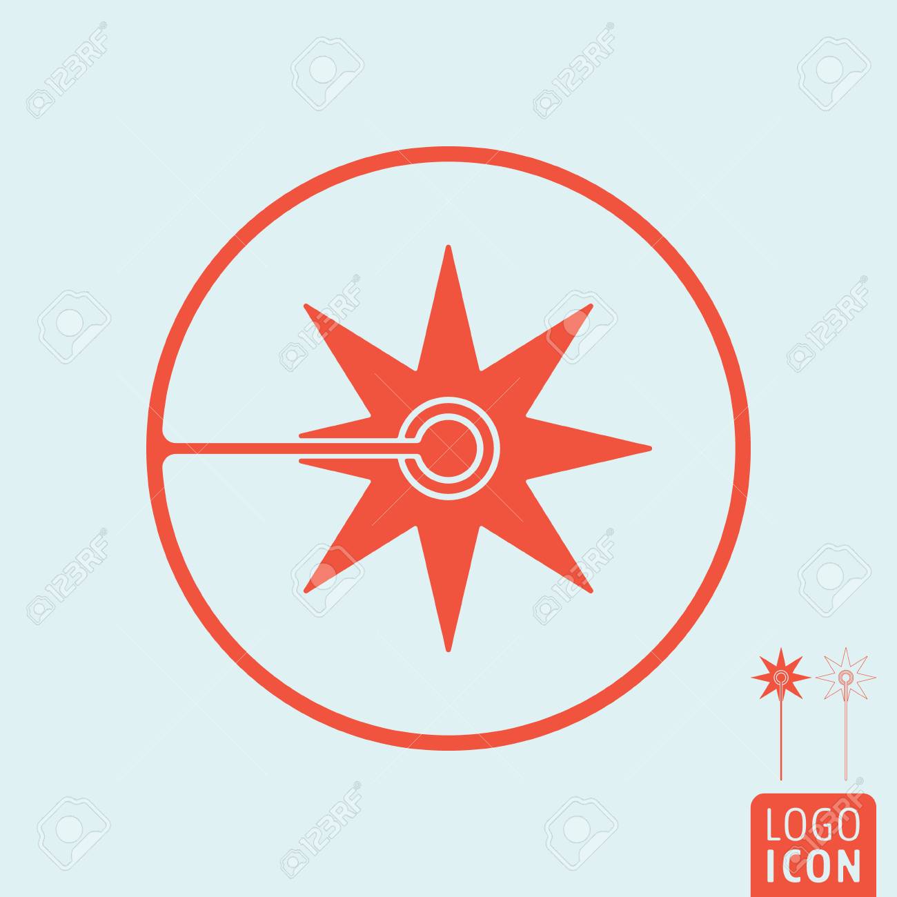 Laser Icon Isolated. Flash Sparks Of Laser Beam Symbol. Vector  Illustration. 免版稅剪貼畫，向量插圖和庫存圖片. Image 88646345