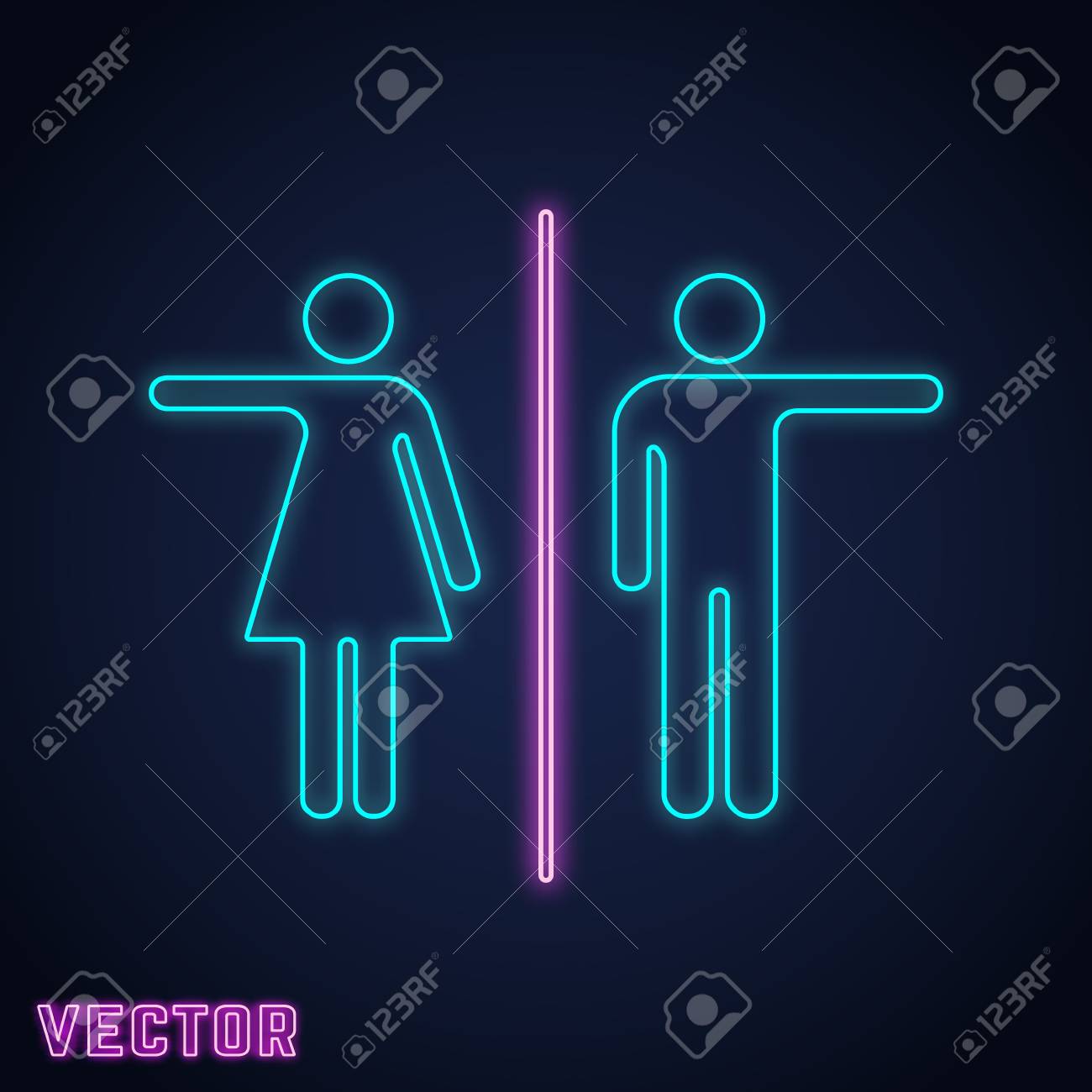 Wcトイレサインネオンライトデザインのイラスト素材 ベクタ Image Wcトイレサインネオンライトデザインのイラスト素材 ベクタ Image