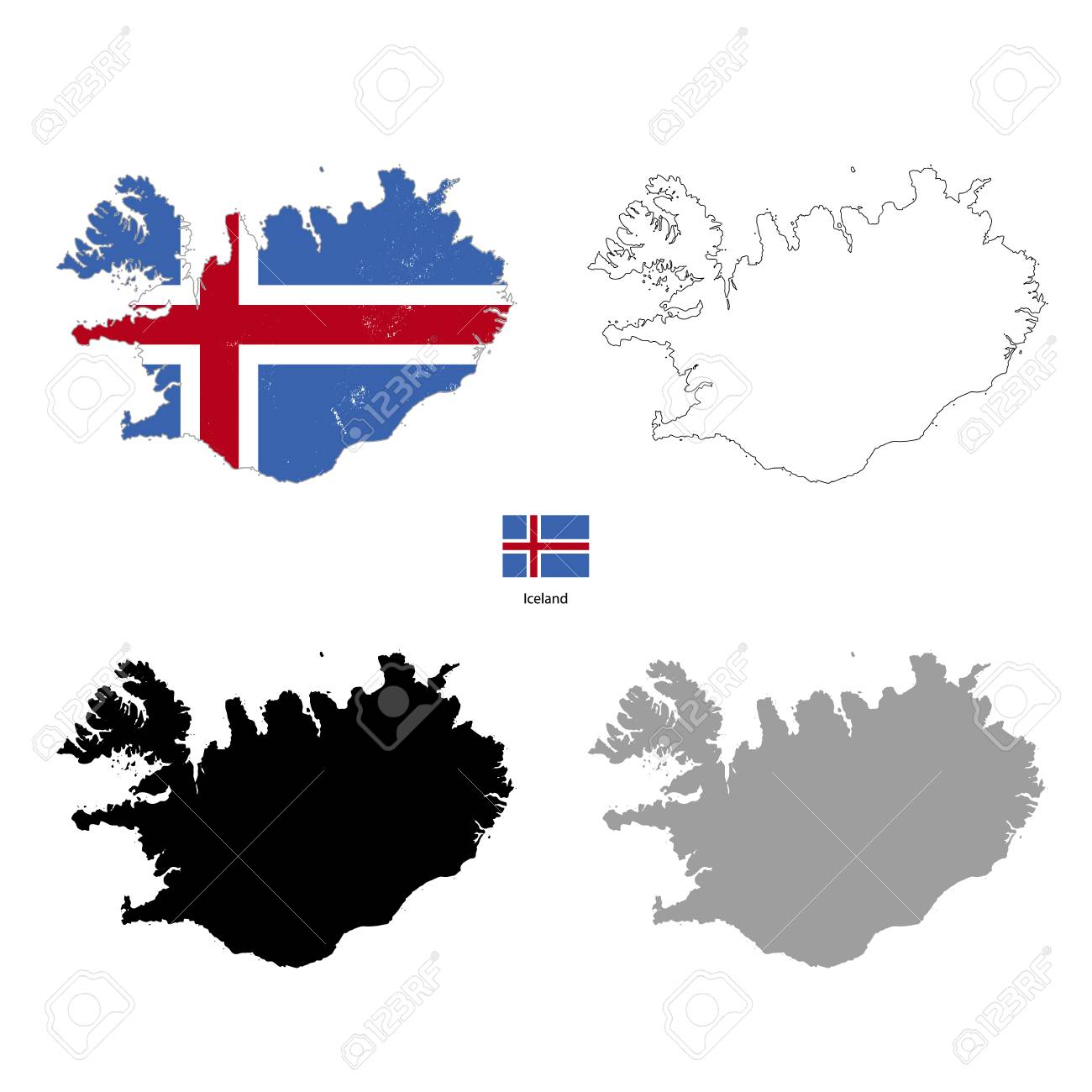 Island Land Schwarze Silhouette Und Mit Flagge Im Hintergrund Isoliert Auf Weiss Lizenzfrei Nutzbare Vektorgrafiken Clip Arts Illustrationen Image 55940707
