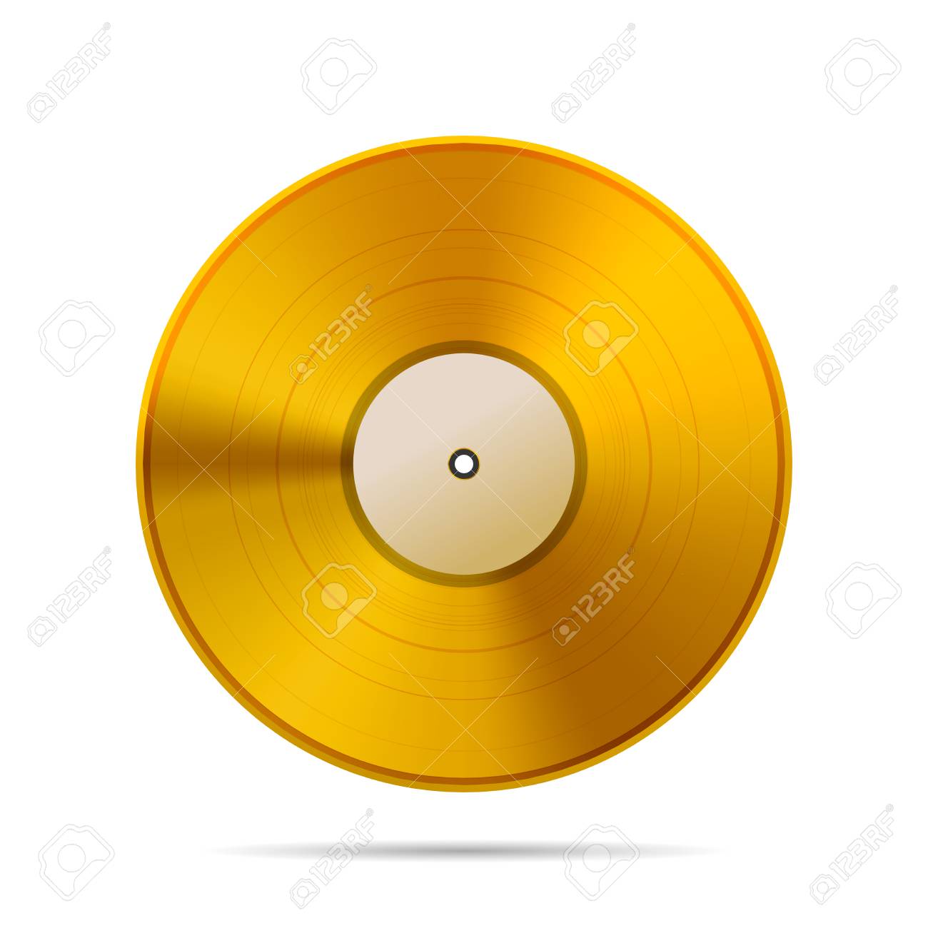 vintage golden vinyl disc template on white stock photo picture and