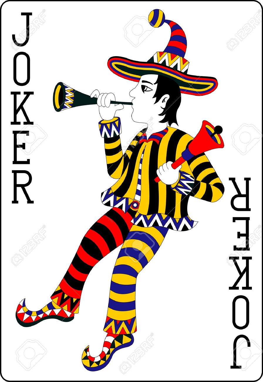 トランプのカードのジョーカー 62 X 90 Mm のイラスト素材 ベクタ Image