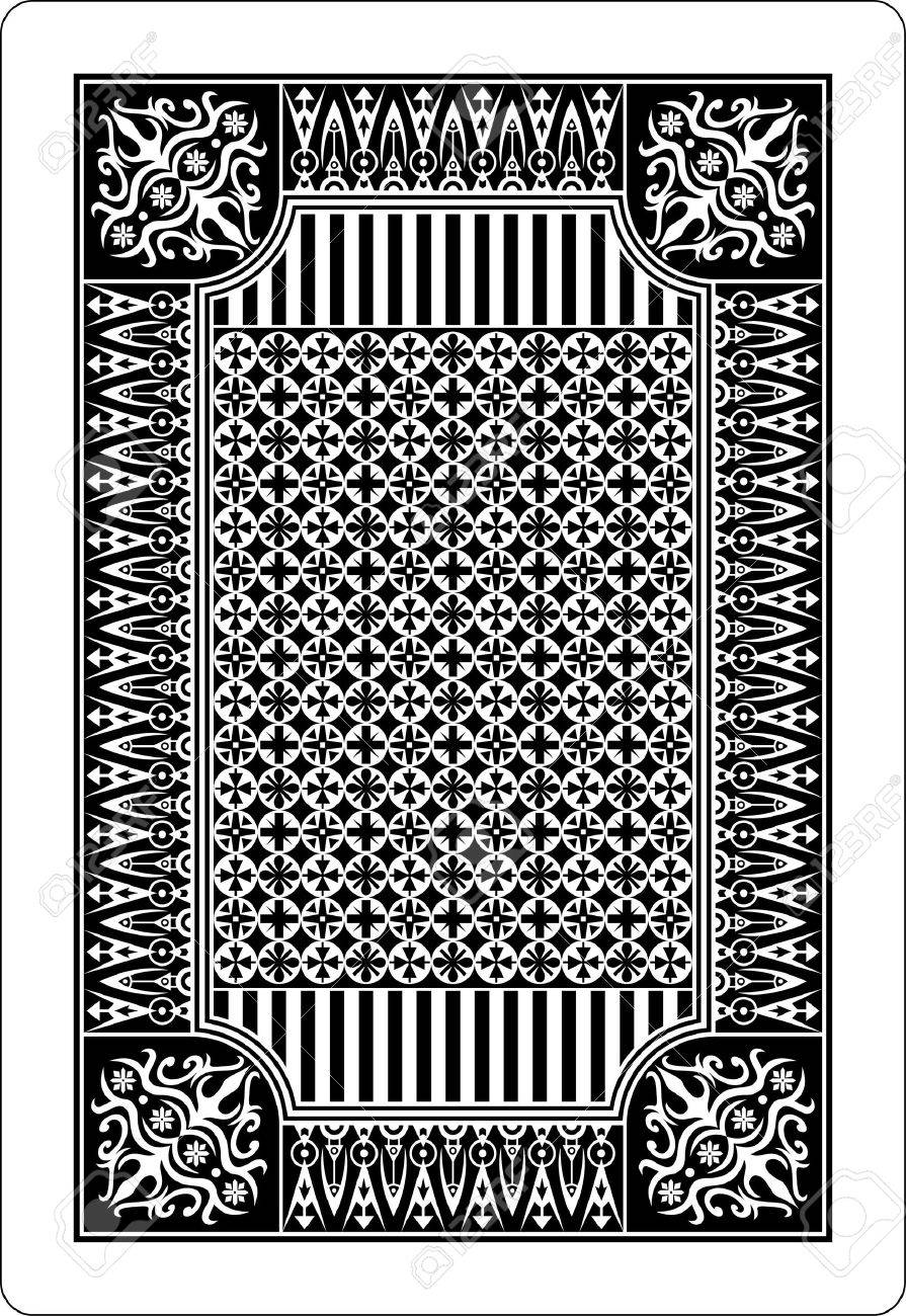 トランプのカードの裏面 62 X 90 Mm のイラスト素材 ベクタ Image