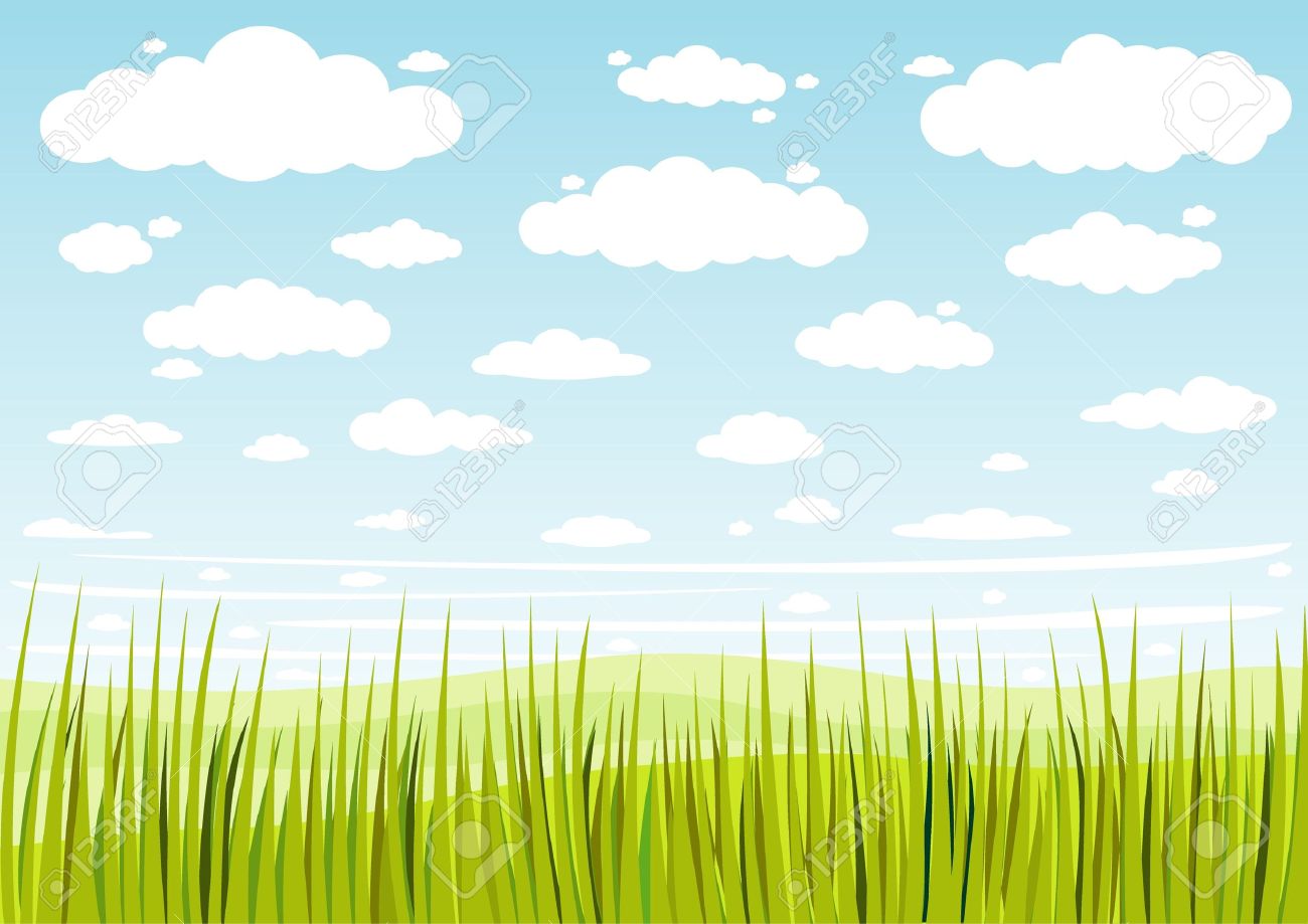 Grass Sky And Clouds Background Royalty Free SVG, Cliparts, Vectors, And  Stock Illustration. Image 9862079.