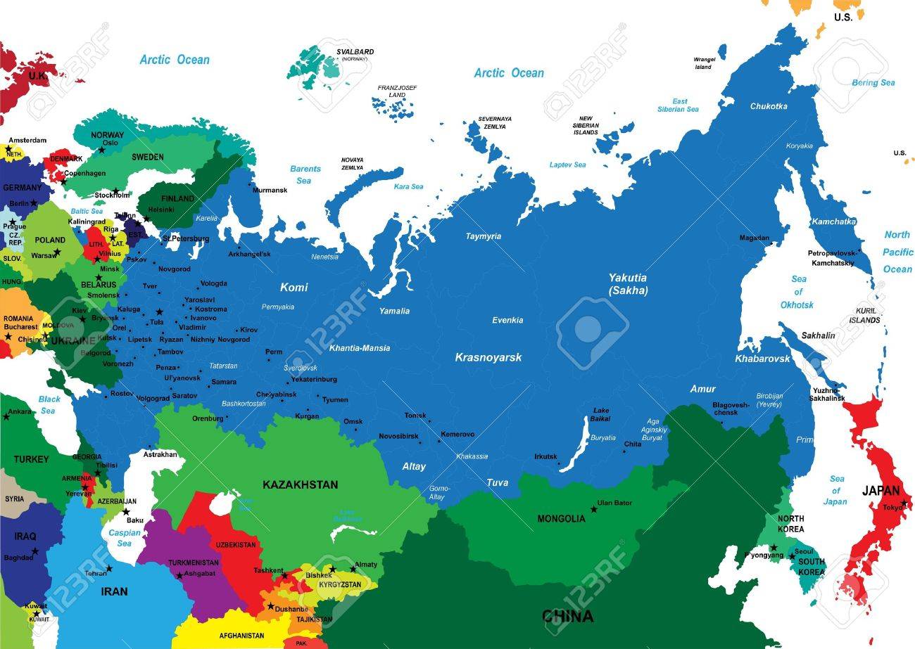 Political Map Of Russia Political Map Of Russia Royalty Free Cliparts, Vectors, And Stock  Illustration. Image 15089062.