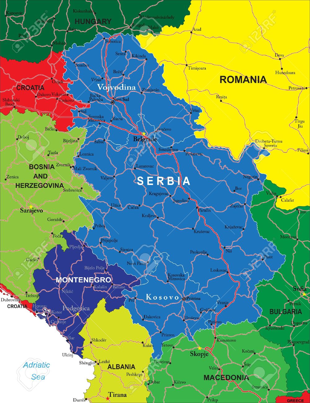 Serbia And Montenegro Map Royalty Free Cliparts Vectors And Stock Illustration Image 19931193