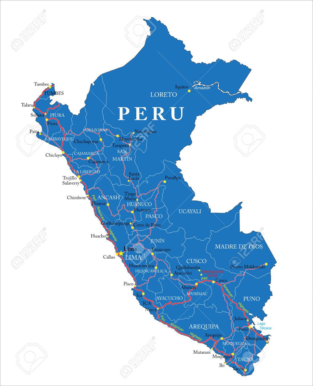 Peru Map Royalty Free Cliparts Vectors And Stock Illustration Image