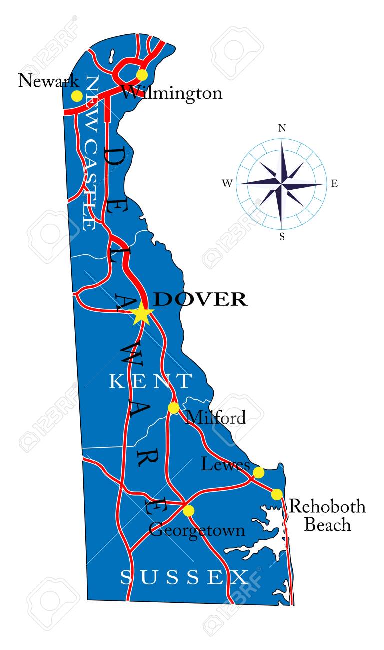 델라웨어 주 정치 지도 로열티 무료 사진, 그림, 이미지 그리고 스톡포토그래피. Image 146092753