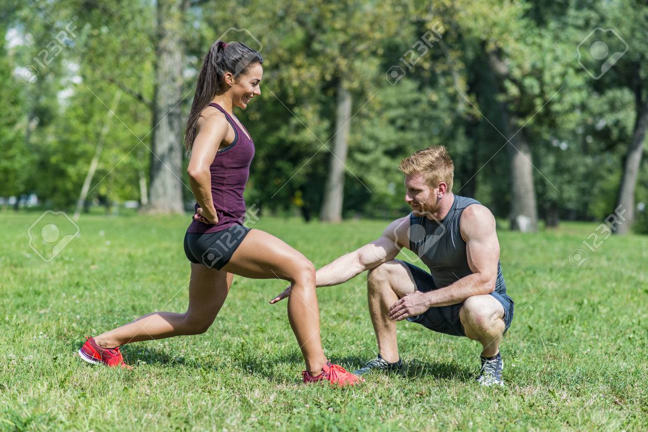 Personal Trainer Outdoor Stock Photo 