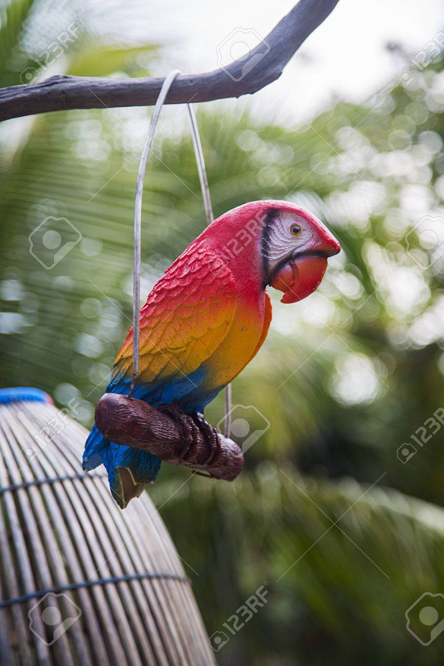 wooden parrots