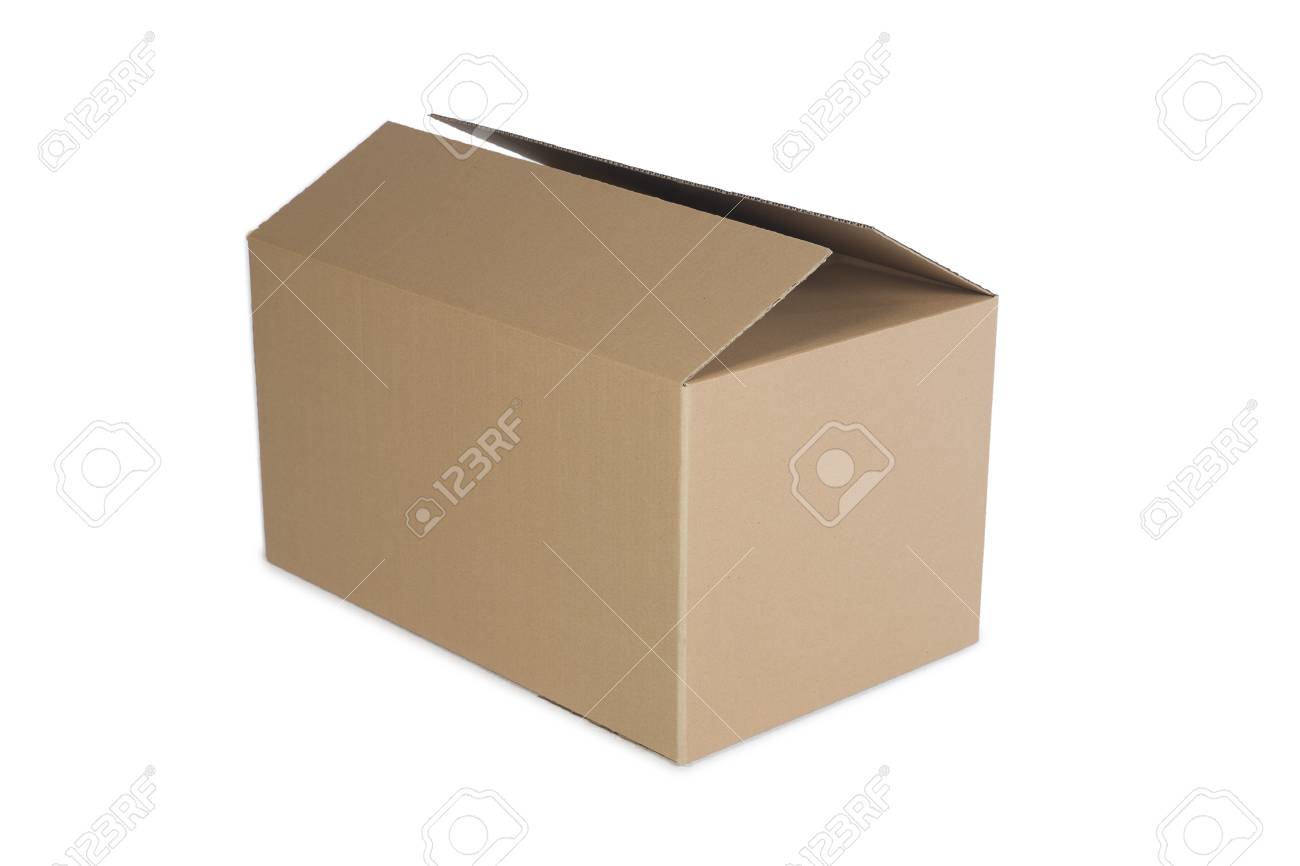 Closed cardboard box isolated on the white background - 122222259 Closed cardboard box isolated on the white background - 122222259