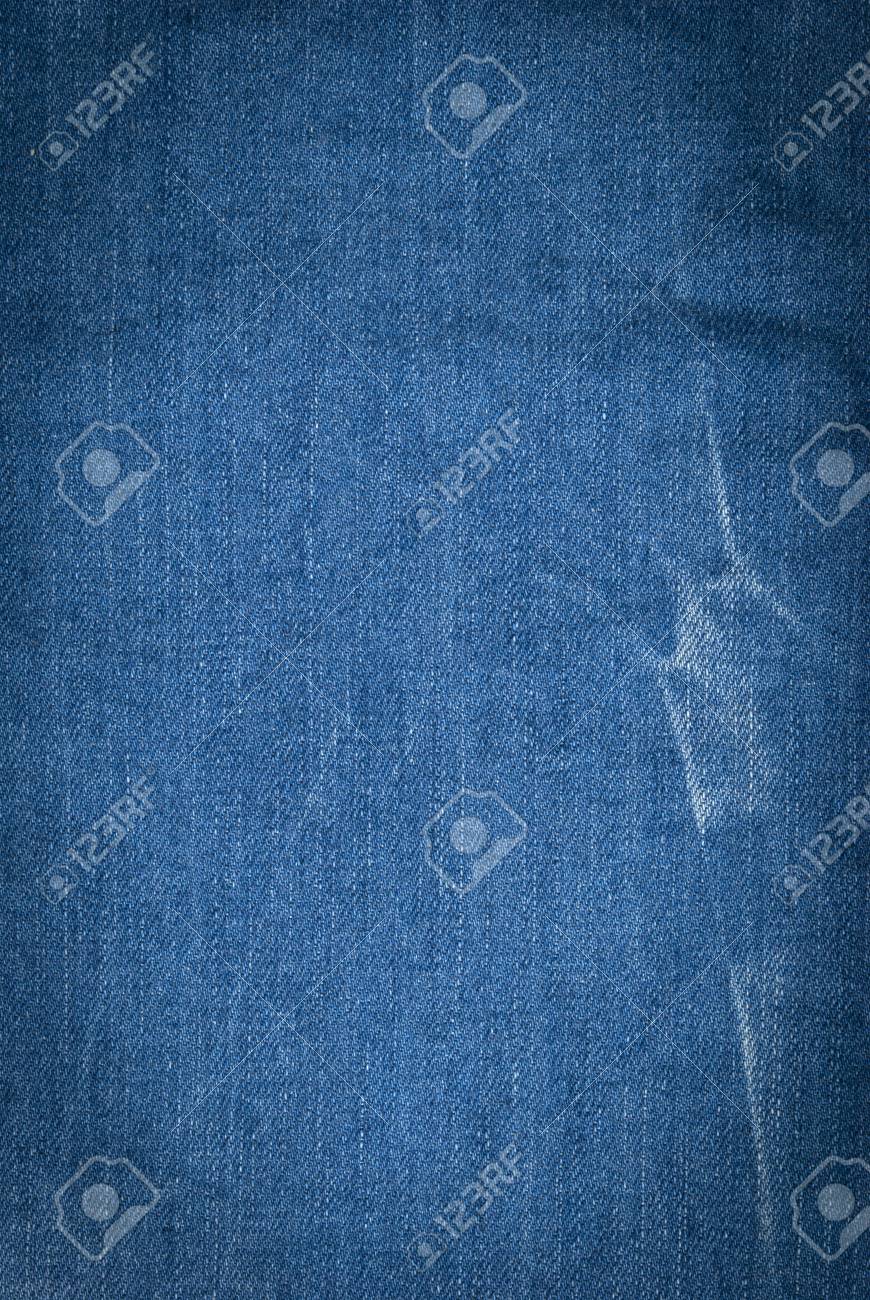 ブルーデニム背景 ビネットと詳細なテクスチャ の写真素材 画像素材 Image