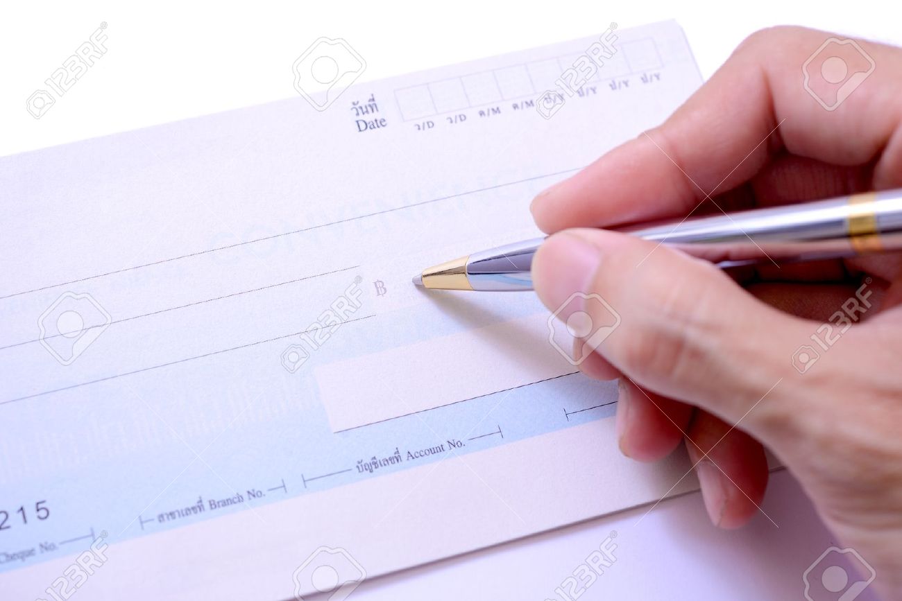Faire Un Cheque Banque D Images Et Photos Libres De Droits Image 22163264