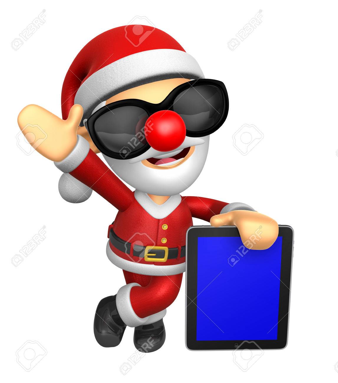 führungen fotografie 3d santa maskottchen die linke hand führungen und rechte hält einen tabletpc die linke und rechte führungen fotografie 3d santa maskottchen die linke hand führungen und rechte hält einen tabletpc die linke und rechte
