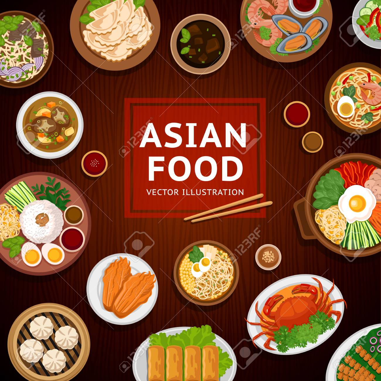 Fresh Asian Cuisine Dishes Fresh Asian Cuisine Dishes