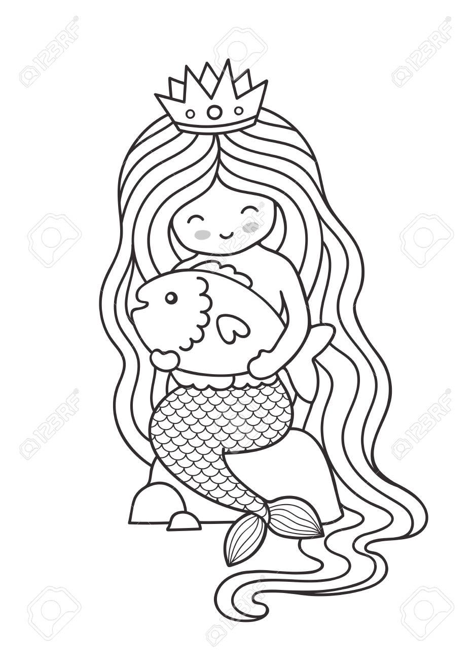 princess mermaid with big