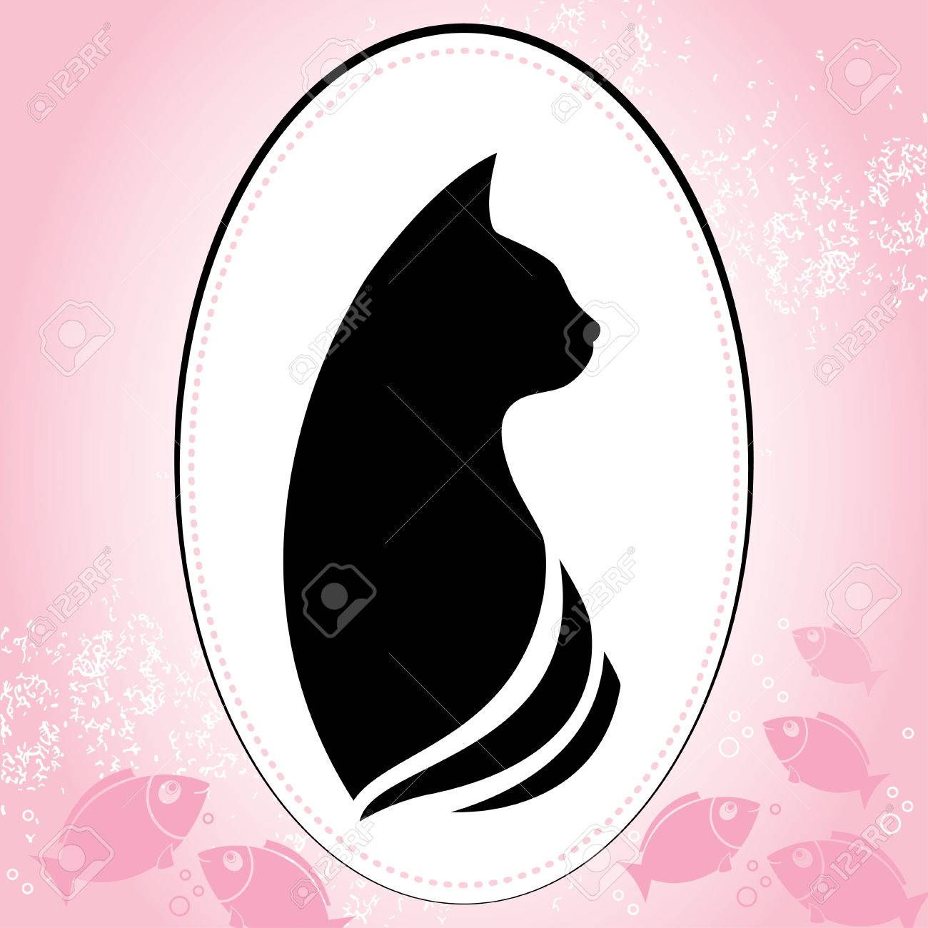 Silhouette D Une Tete De Chat Dans Le Cadre Ronde Sur Le Fond Texture Rose Clip Art Libres De Droits Vecteurs Et Illustration Image Silhouette D Une Tete De Chat Dans Le Cadre Ronde Sur Le Fond Texture Rose Clip Art Libres De Droits Vecteurs Et Illustration Image