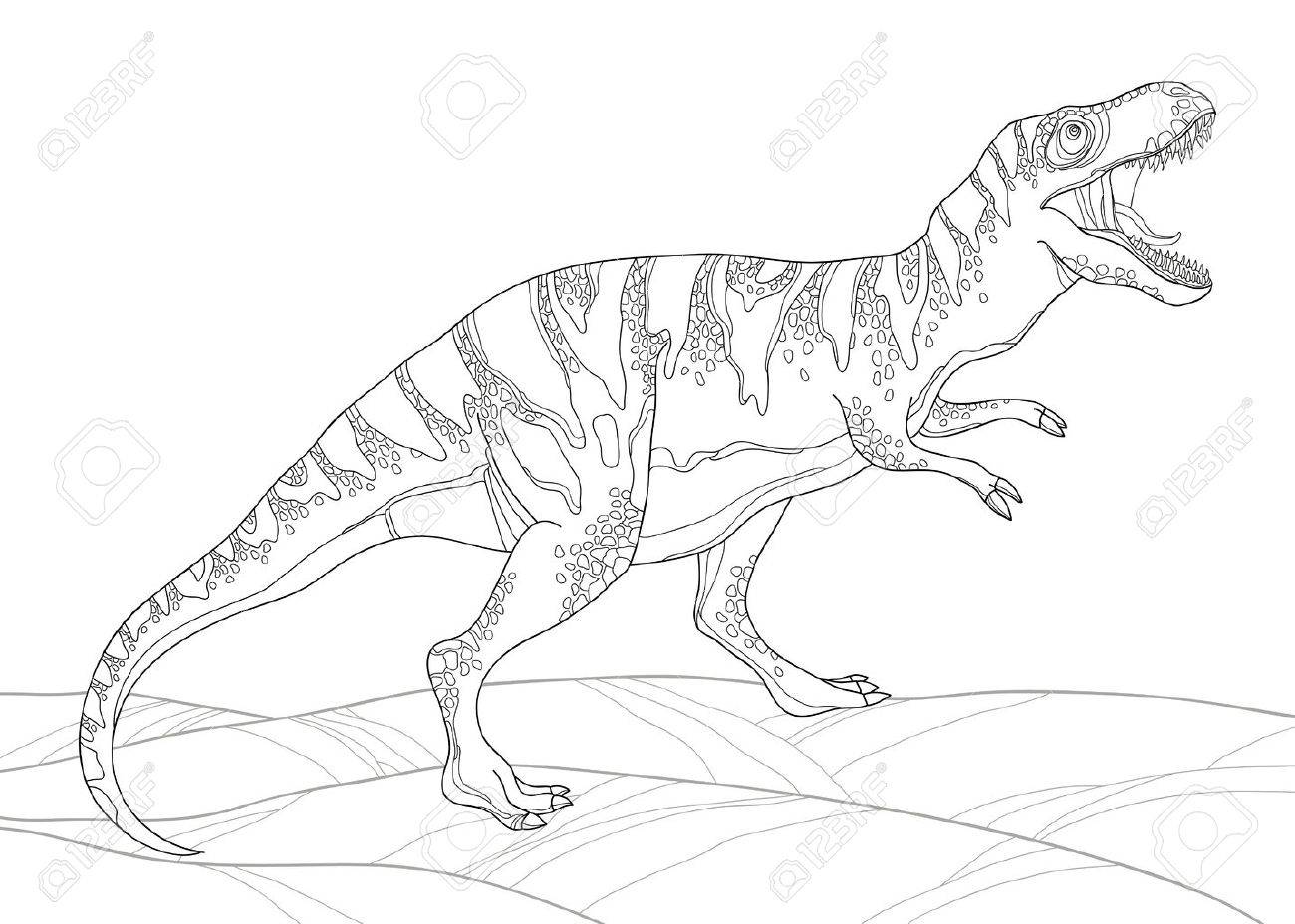 イラスト原画　獲物を狙うティラノサウルス 「暴君」 イラスト原画 獲物を狙うティラノサウルス 「暴君」 暴君