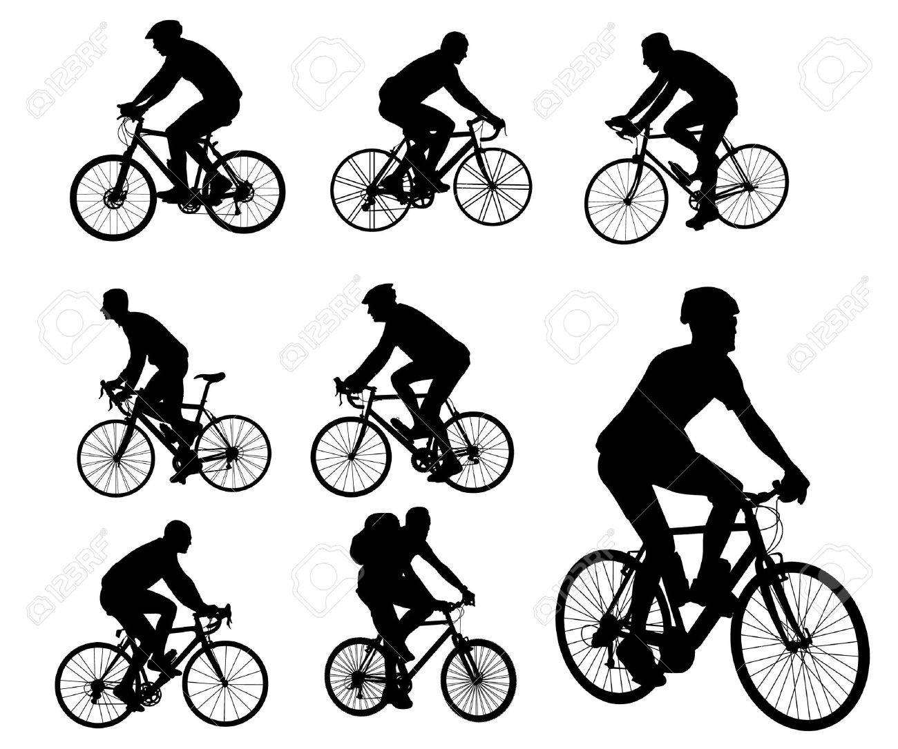 自転車のシルエット コレクションのイラスト素材 ベクタ Image 自転車のシルエット コレクションのイラスト素材 ベクタ Image