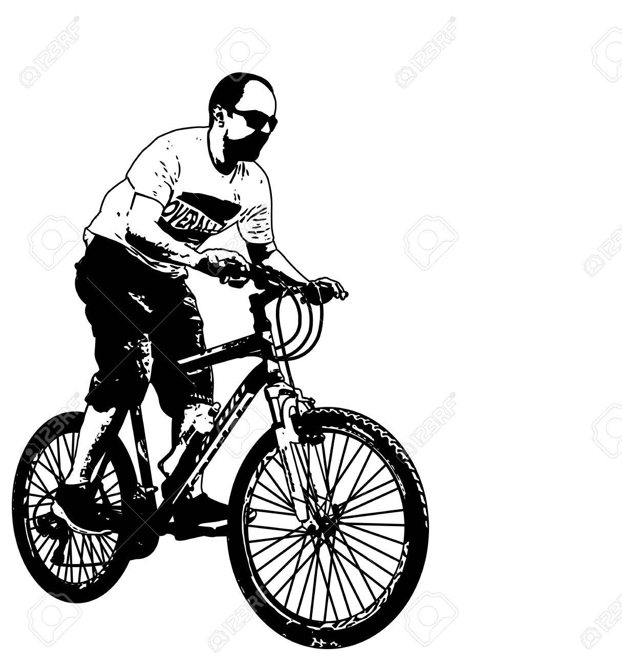 Mtb Cyclist Illustration Royalty Free Cliparts Vectors And Stock Illustration Image