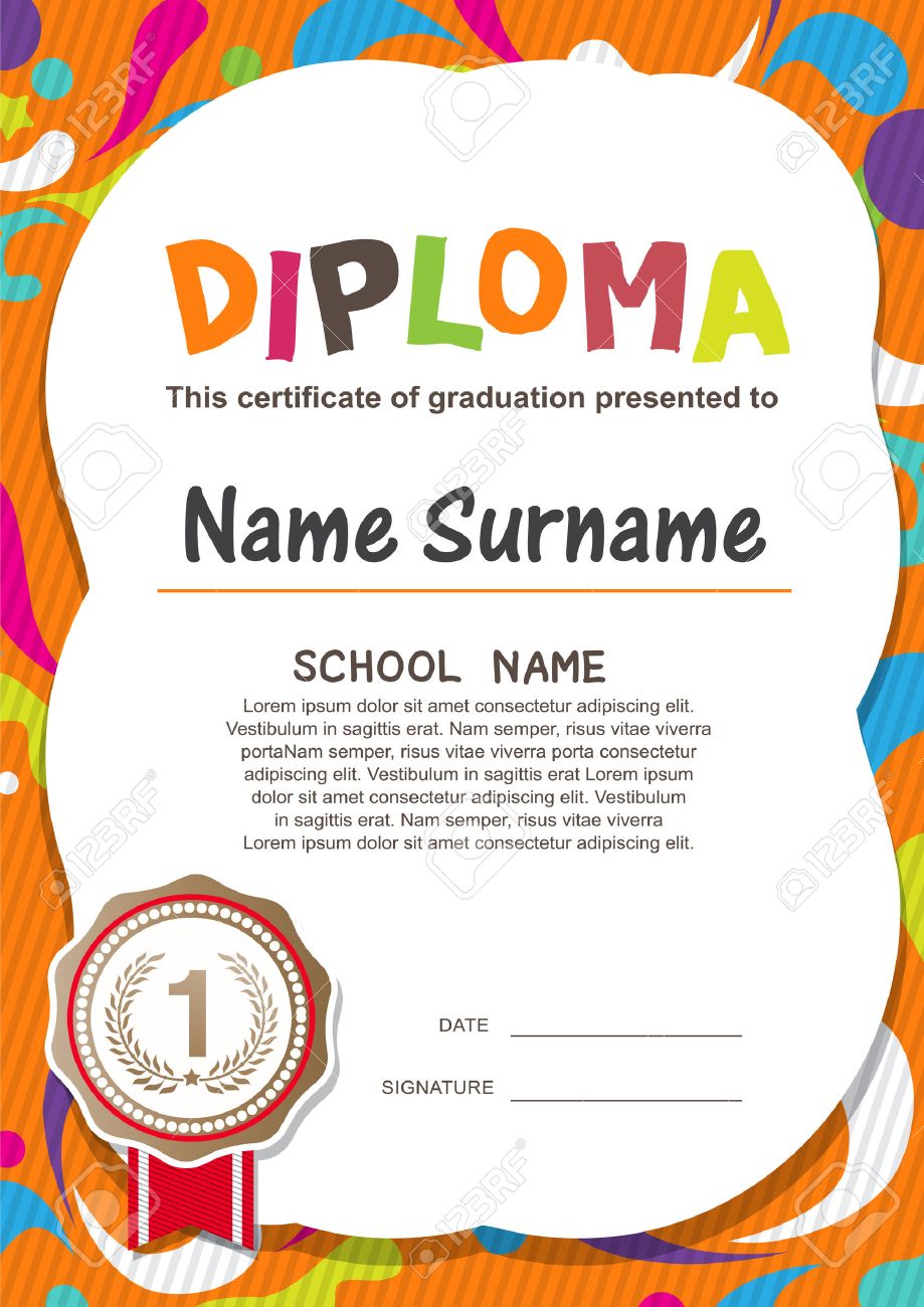 preschool diploma certificates