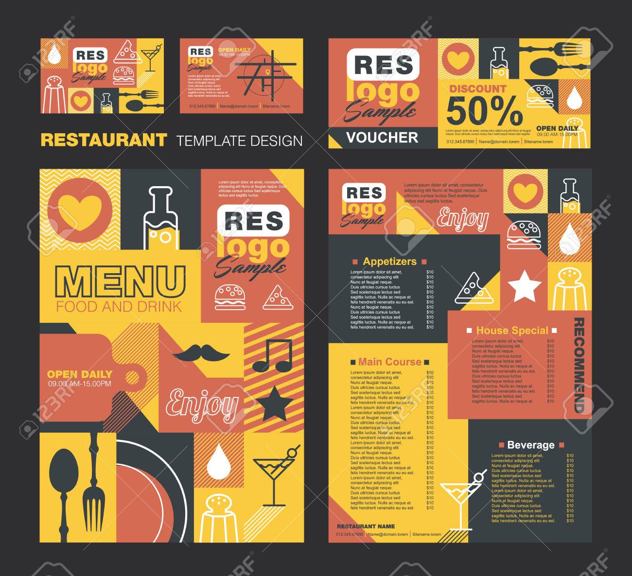 business menu template