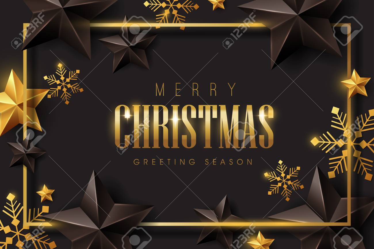 Vector merry Christmas and happy New Year background design with Snowflakes and stars decoration.Luxury greeting card.Winter vector illustration template. - 132438408 Vector merry Christmas and happy New Year background design with Snowflakes and stars decoration.Luxury greeting card.Winter vector illustration template. - 132438408
