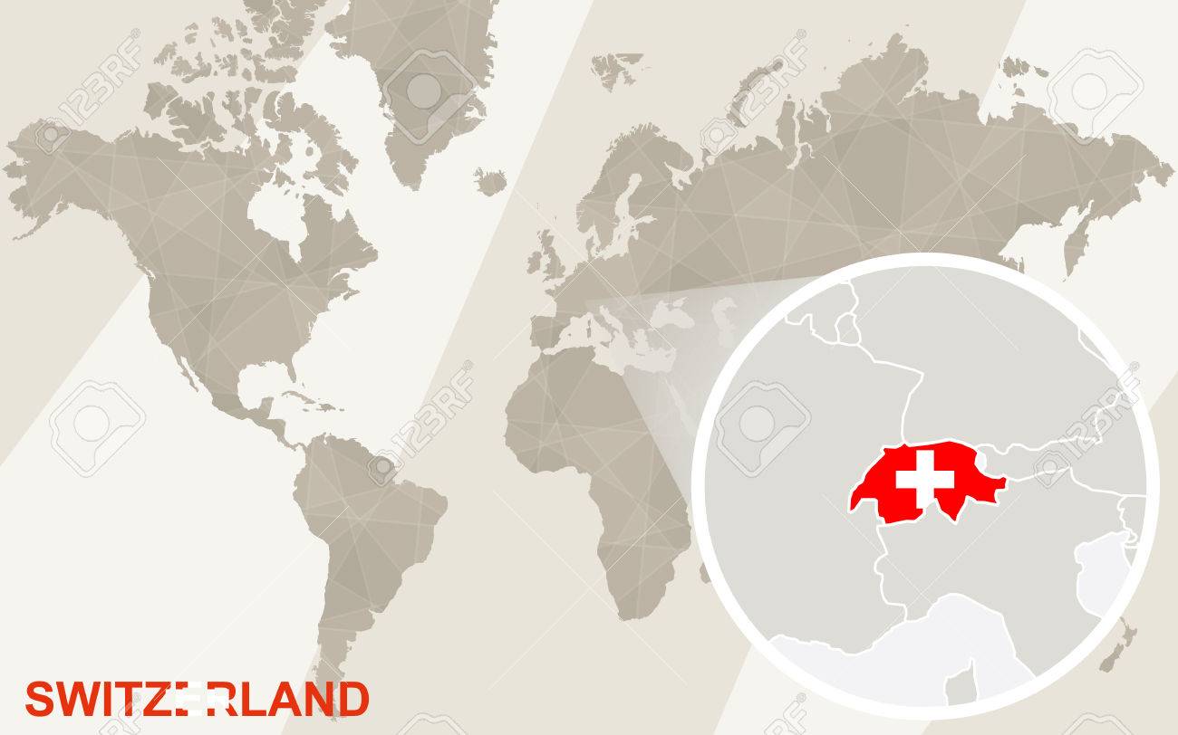スイス連邦共和国の地図と国旗を拡大できます 世界地図 のイラスト素材 ベクタ Image スイス連邦共和国の地図と国旗を拡大できます 世界地図 のイラスト素材 ベクタ Image