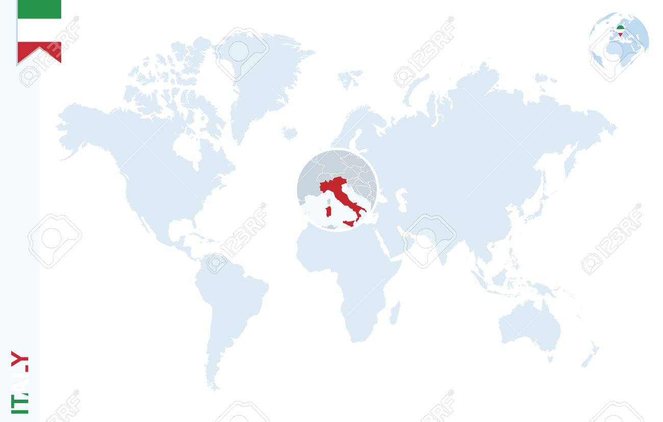 carte du monde italie