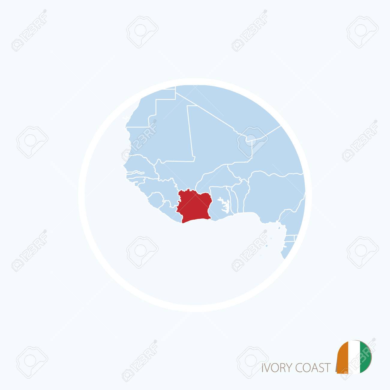 コートジボワールの地図アイコン 赤い色で強調表示されたコートジボワール アフリカの青い地図 ベクトルの図 のイラスト素材 ベクタ Image コートジボワールの地図アイコン 赤い色で強調表示されたコートジボワール アフリカの青い地図 ベクトルの図 のイラスト素材 ベクタ Image