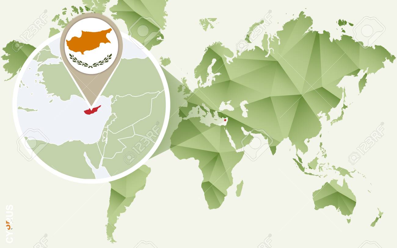 cyprus carte Infographic For Cyprus, Detailed Map Of Cyprus With Flag. Vector 