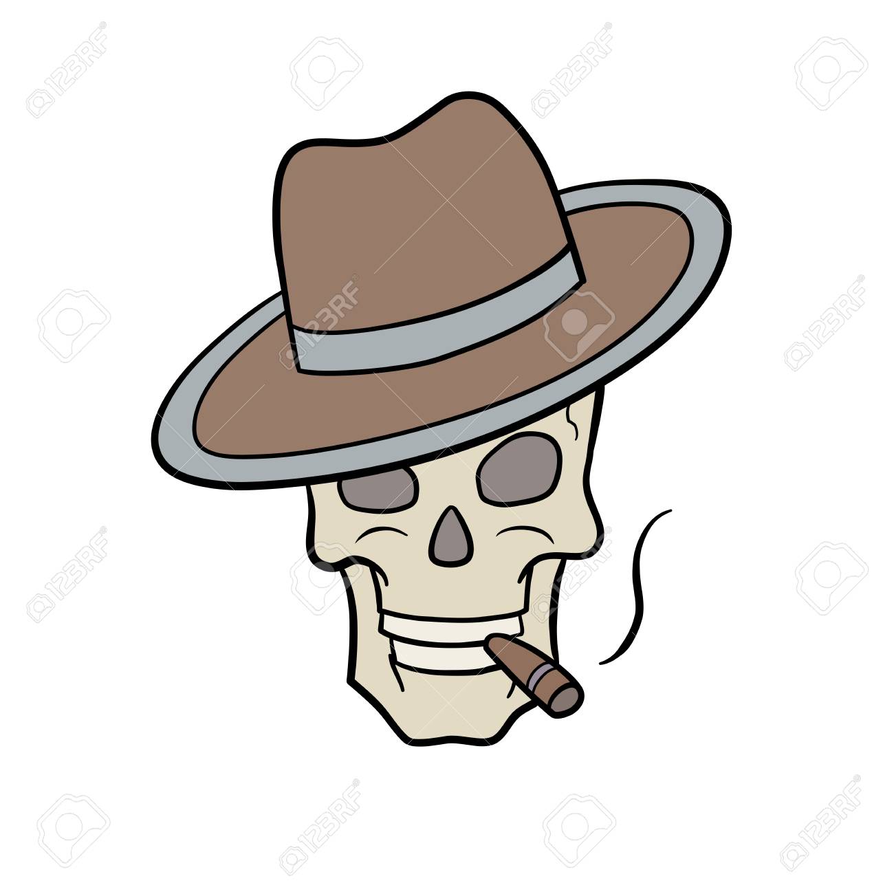 Es Una Ilustración De Calavera Sombrero Ilustraciones Svg, Vectoriales, Clip Art Vectorizado Libre De Derechos. Image 41476231.