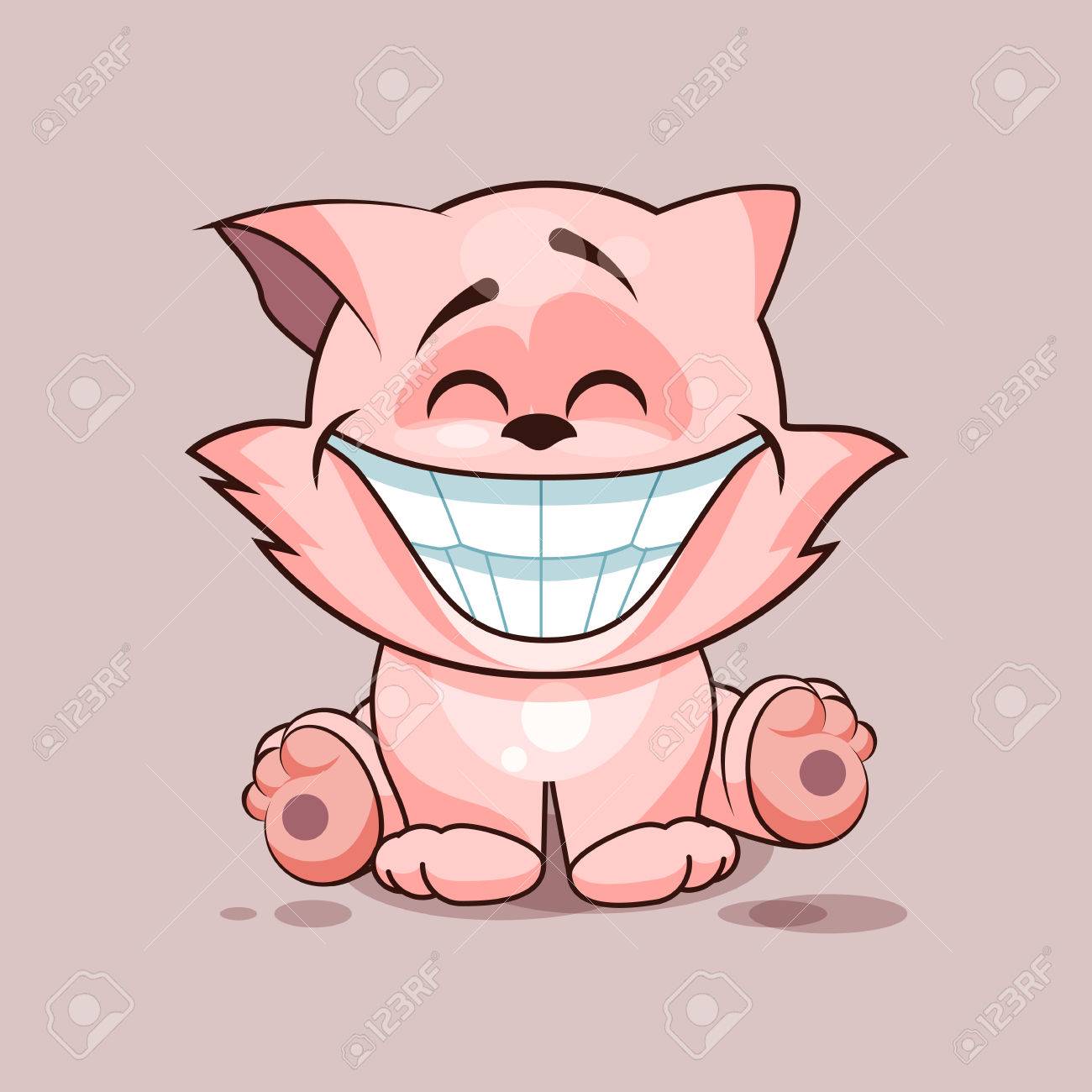 banque dimages illustration isol emoji dessin anim caractre chat avec un grand sourire dune oreille lautocollant moticne - Dessin Avec Emoji banque dimages illustration isol emoji dessin anim caractre chat avec un grand sourire dune oreille lautocollant moticne - Dessin Avec Emoji