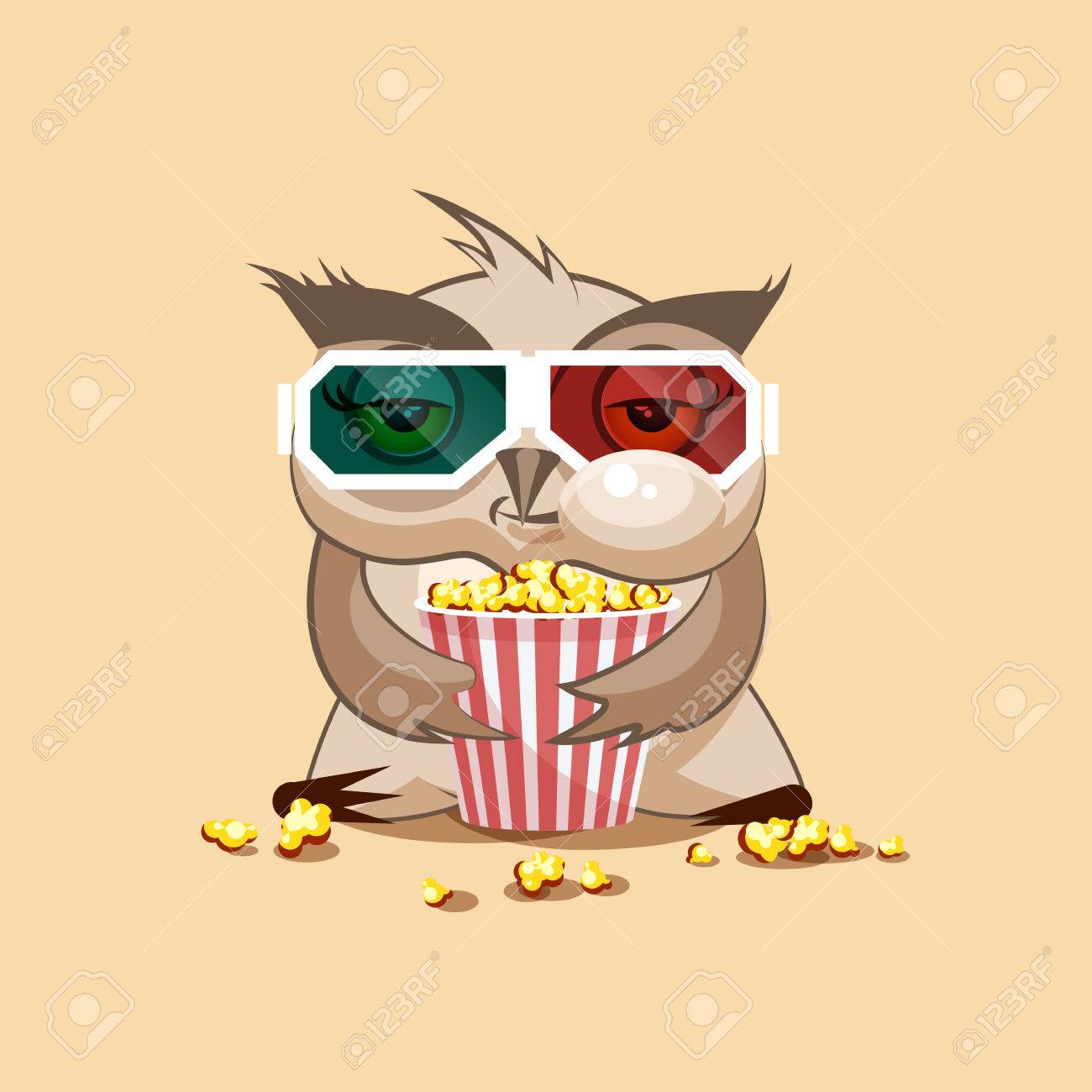 Vector Illustration Emoji Caractere Dessin Anime Hibou A Macher Du