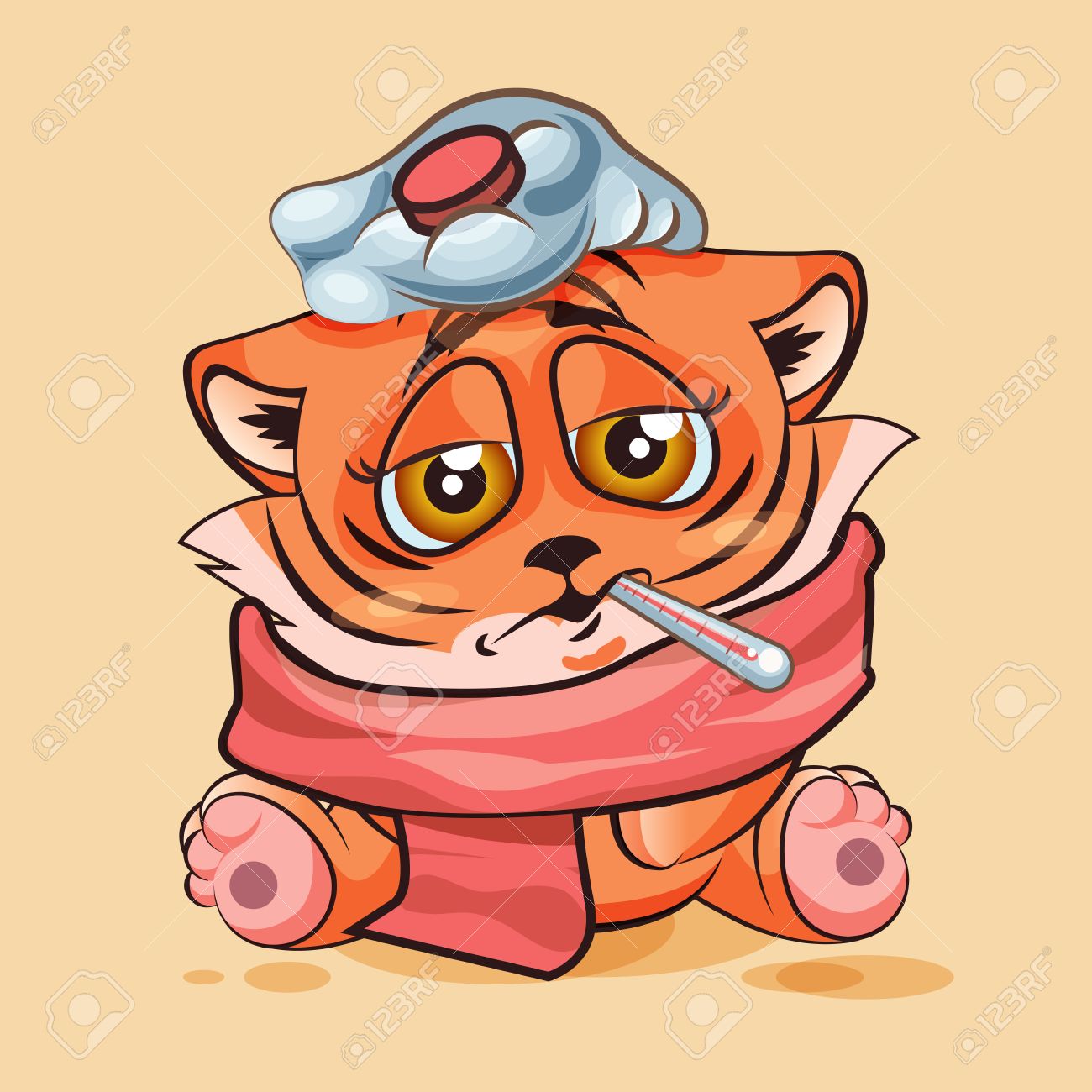 banque dimages vector illustration isol dessin anim caractre emoji tiger cub malade avec thermomtre dans la bouche autocollant moticne pour le site - Dessin Avec Emoji banque dimages vector illustration isol dessin anim caractre emoji tiger cub malade avec thermomtre dans la bouche autocollant moticne pour le site - Dessin Avec Emoji