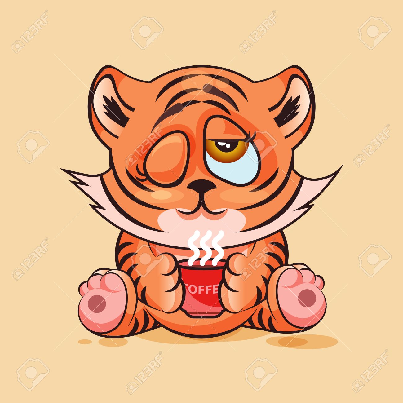 banque dimages vector illustration emoji dessin anim caractre tiger cub vient de se rveiller avec tasse de caf autocollant moticne pour le site - Dessin Avec Emoji banque dimages vector illustration emoji dessin anim caractre tiger cub vient de se rveiller avec tasse de caf autocollant moticne pour le site - Dessin Avec Emoji
