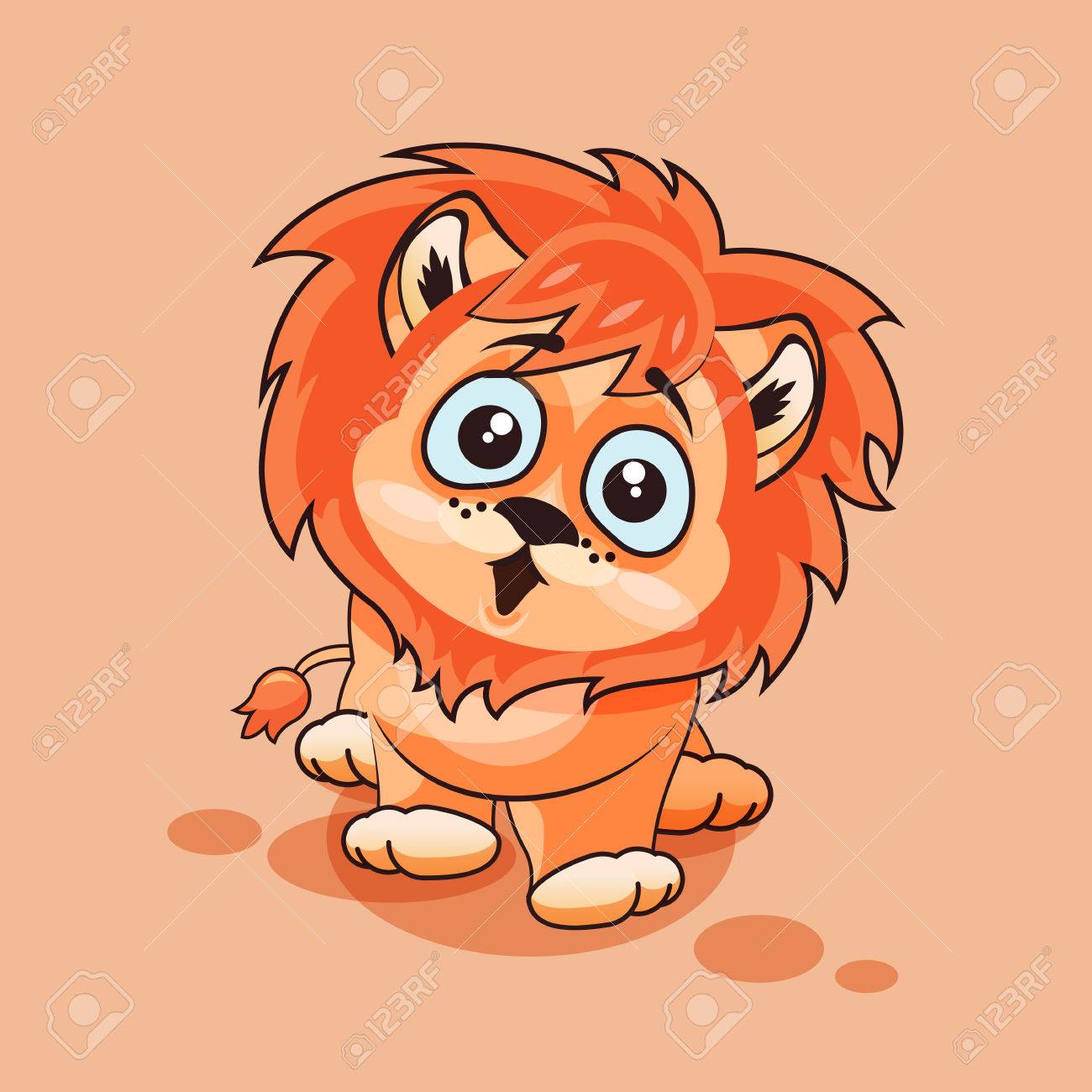 banque dimages vector illustration isol emoji dessin anim caractre lion cub surpris avec grande moticne yeux autocollant pour le site infographies - Dessin Avec Emoji banque dimages vector illustration isol emoji dessin anim caractre lion cub surpris avec grande moticne yeux autocollant pour le site infographies - Dessin Avec Emoji