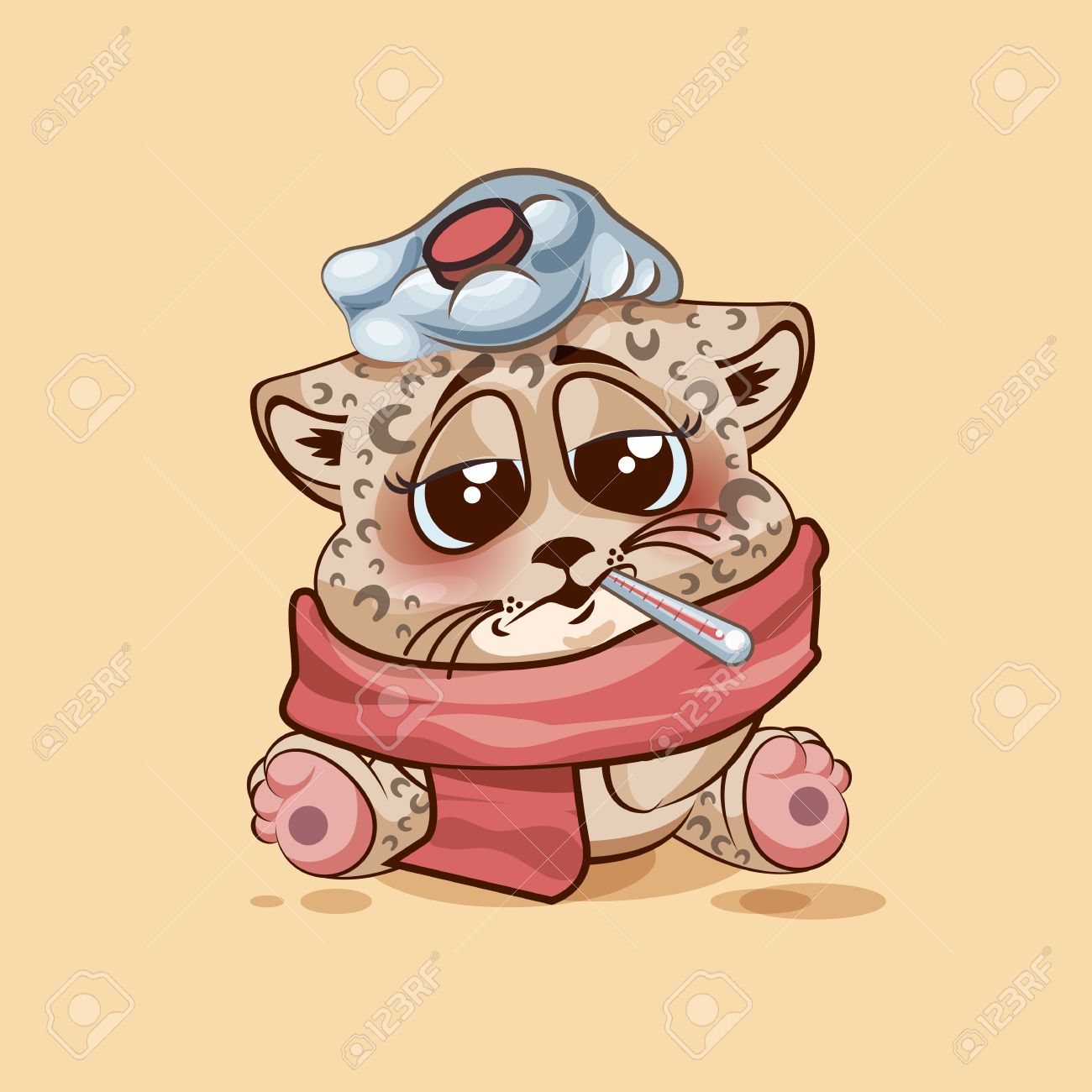 banque dimages vector illustration isol emoji dessin anim caractre leopard cub malade avec thermomtre dans la bouche autocollant moticne pour le - Dessin Avec Emoji banque dimages vector illustration isol emoji dessin anim caractre leopard cub malade avec thermomtre dans la bouche autocollant moticne pour le - Dessin Avec Emoji