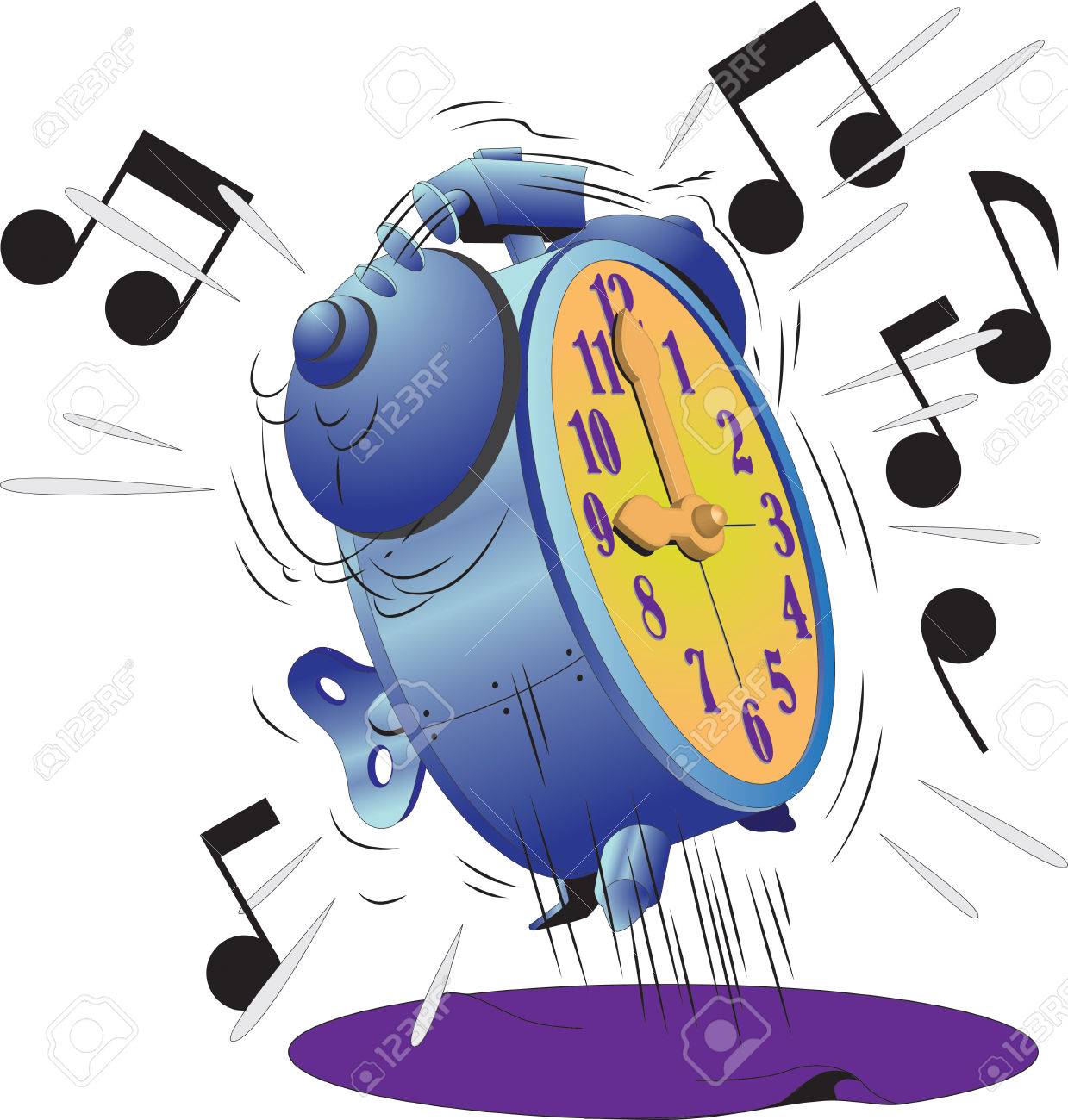 Relógio Despertador Em Voz Alta Chamando Pela Manhã Royalty Free SVG,  Cliparts, Vetores, e Ilustrações Stock. Image 4425354