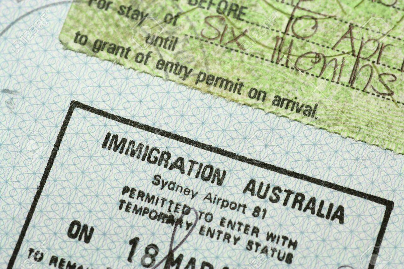 A Passport With An Australian Stamp Stock Photo, Picture And Royalty Free Image. Image 2957392.