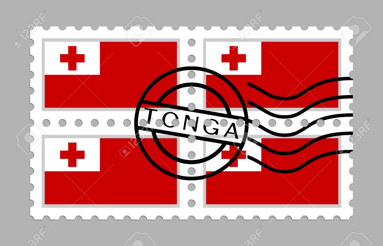 tonga flag on postage stamps royalty free cliparts vectors and