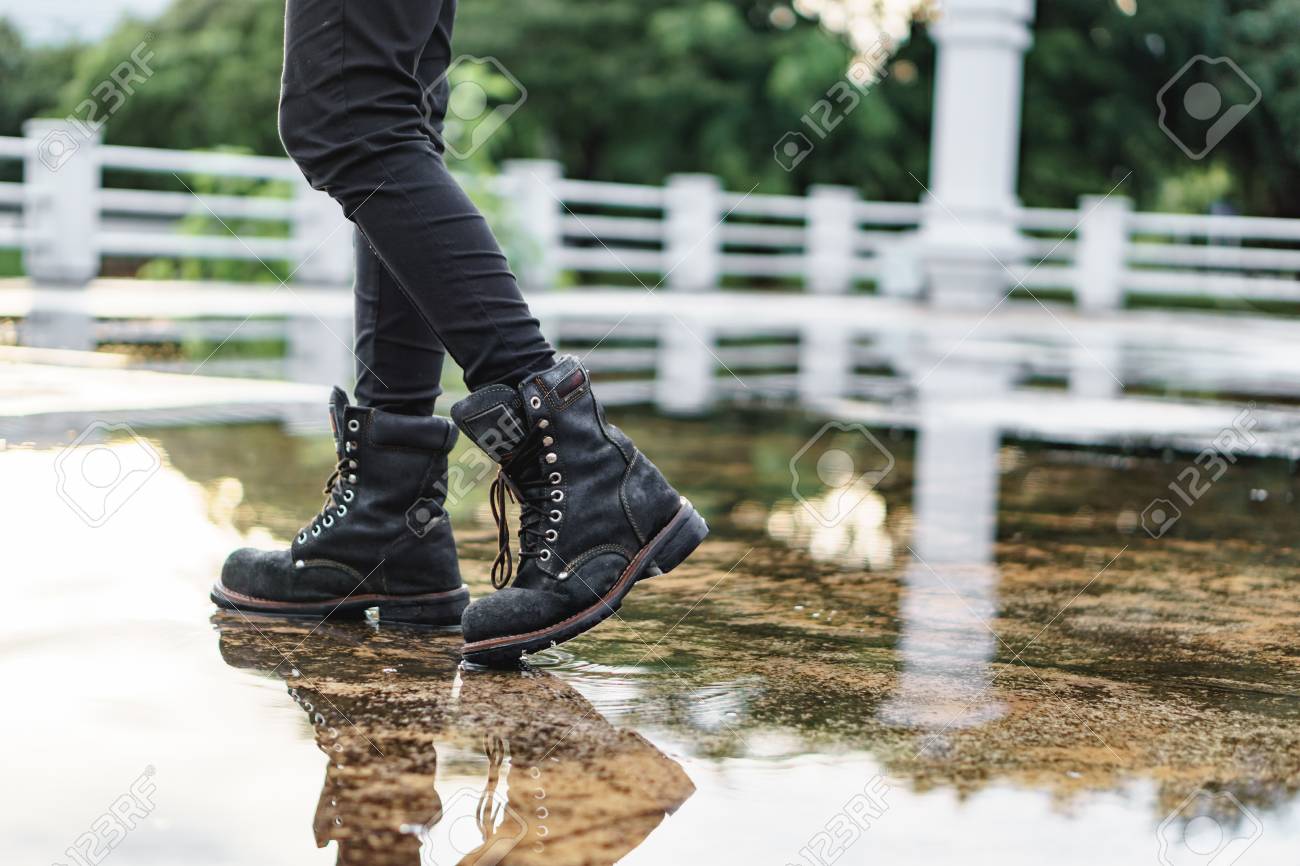 girls wearing combat boots