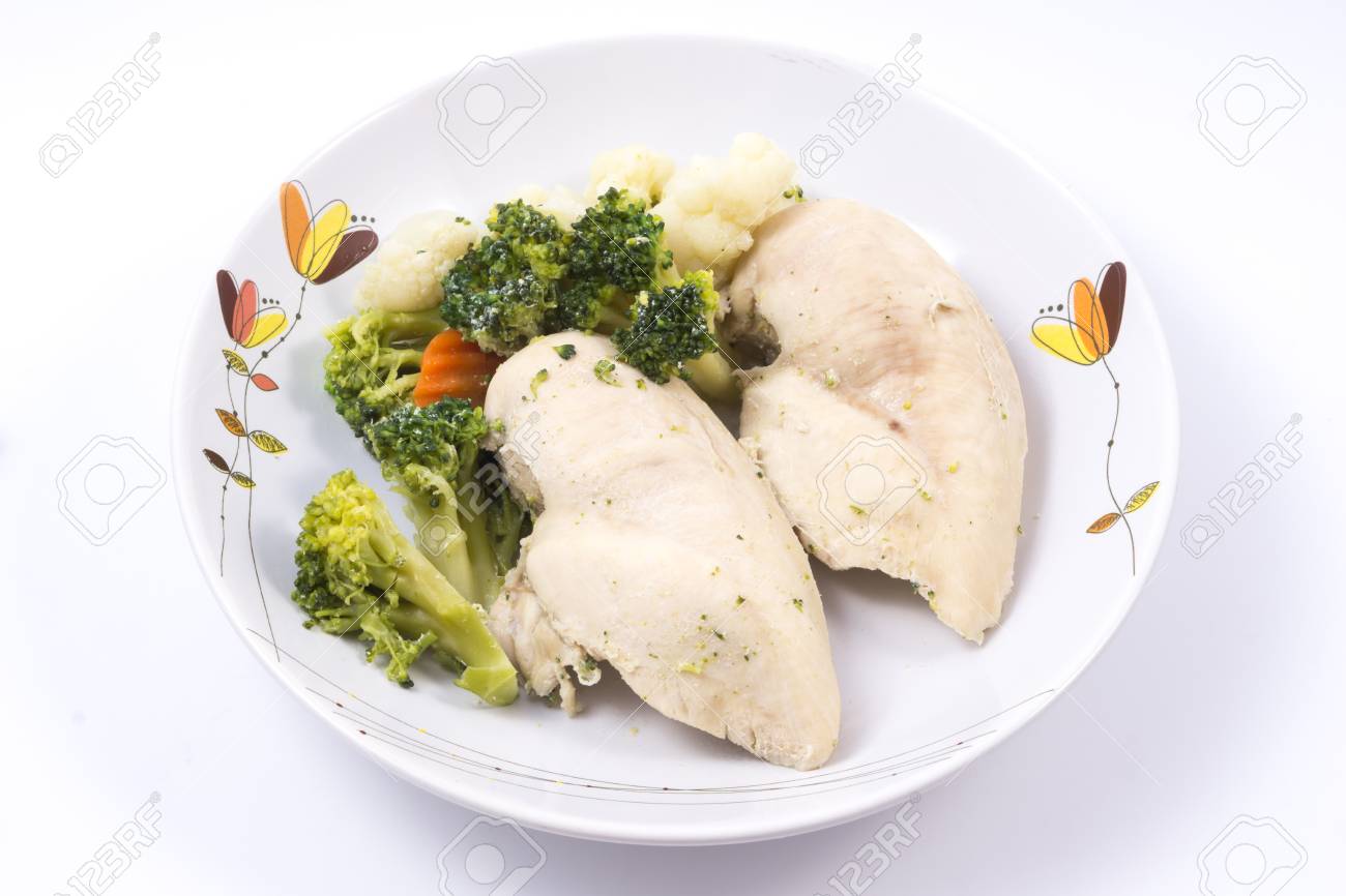 Boiled Chicken Breast With Vegetables Stock Photo Picture And Royalty Free Image Image 64533337