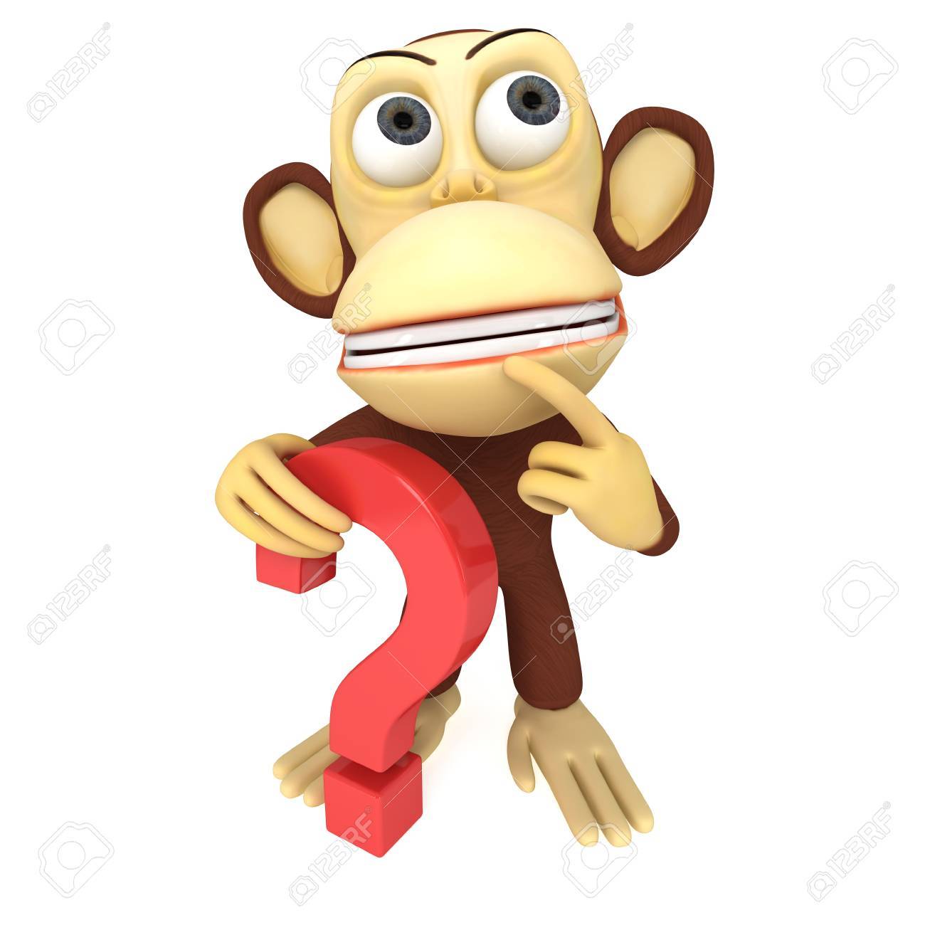 3d Funny Monkey With Red Question Mark. 3D Render Isolated On White. Stock Photo, Picture And Royalty Free Image. Image 45707603. 3d Funny Monkey With Red Question Mark. 3D Render Isolated On White. Stock Photo, Picture And Royalty Free Image. Image 45707603.