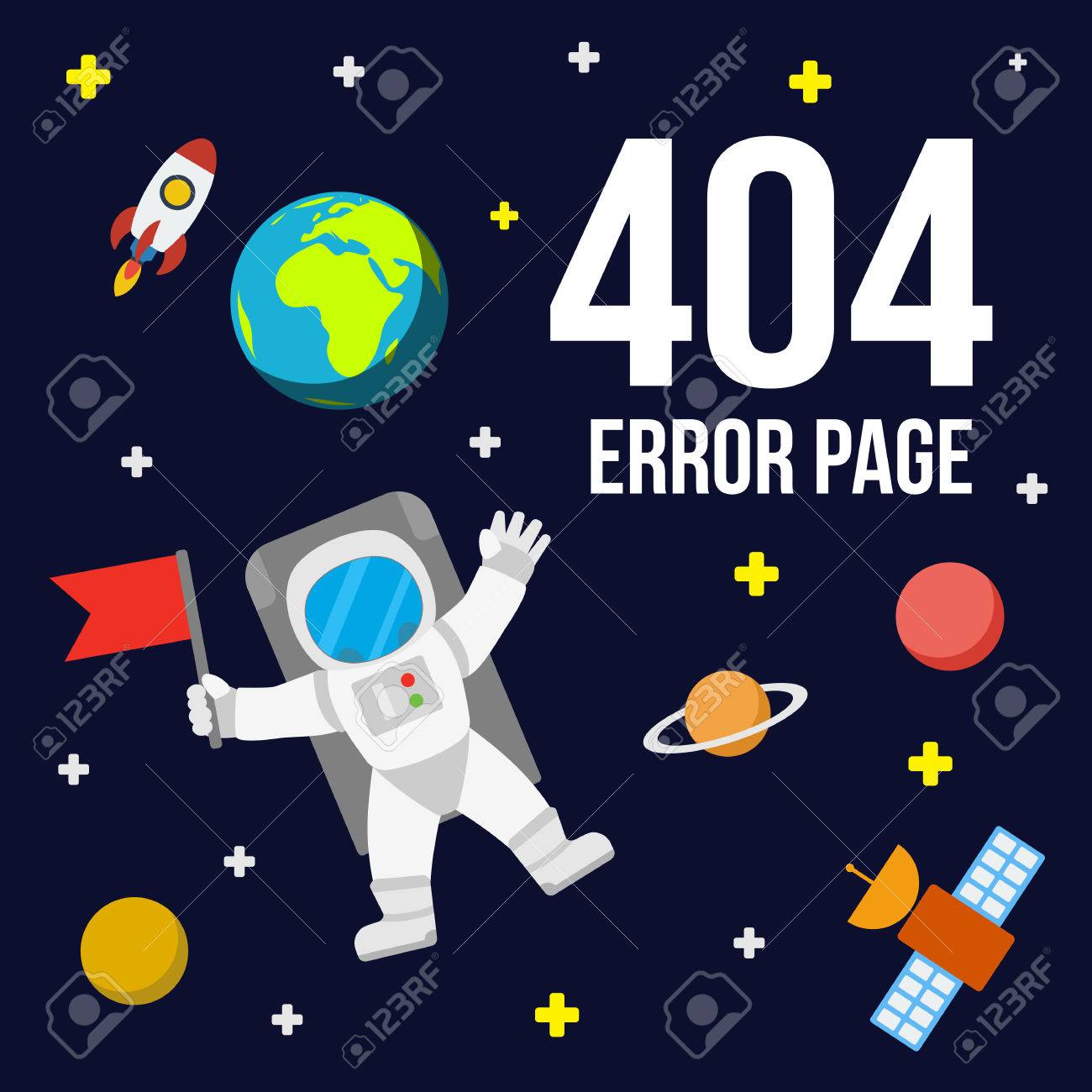 universe 404 error page template for website outer space with