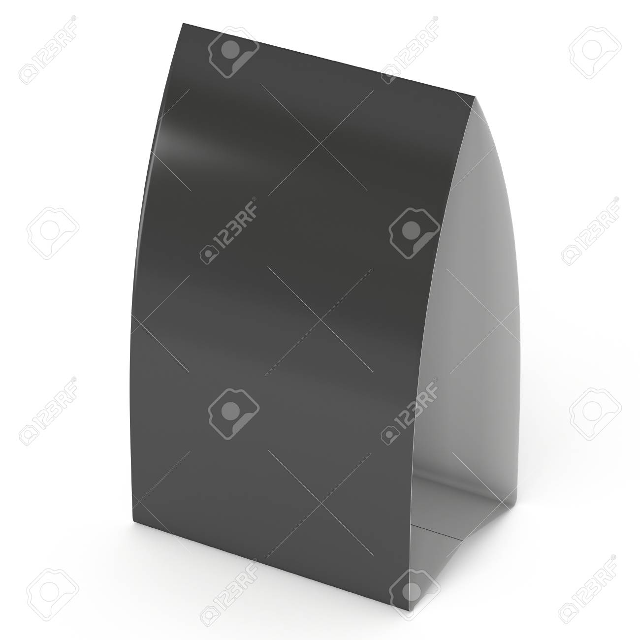黒い紙テント カード 3 D のレンダリング の写真素材 画像素材 Image