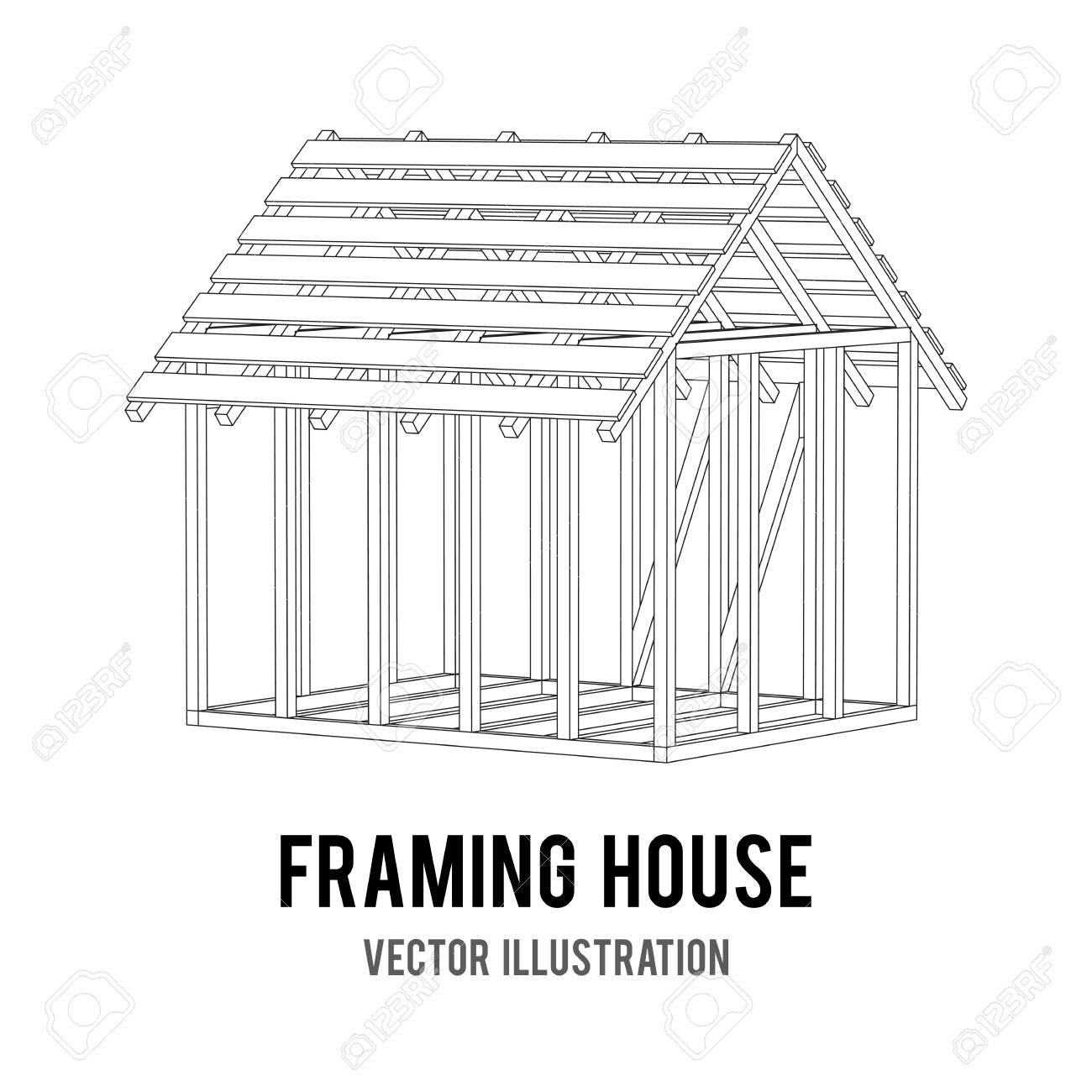 Bâtiment De Larchitecture Abstraite Plan De Maison Dencadrement