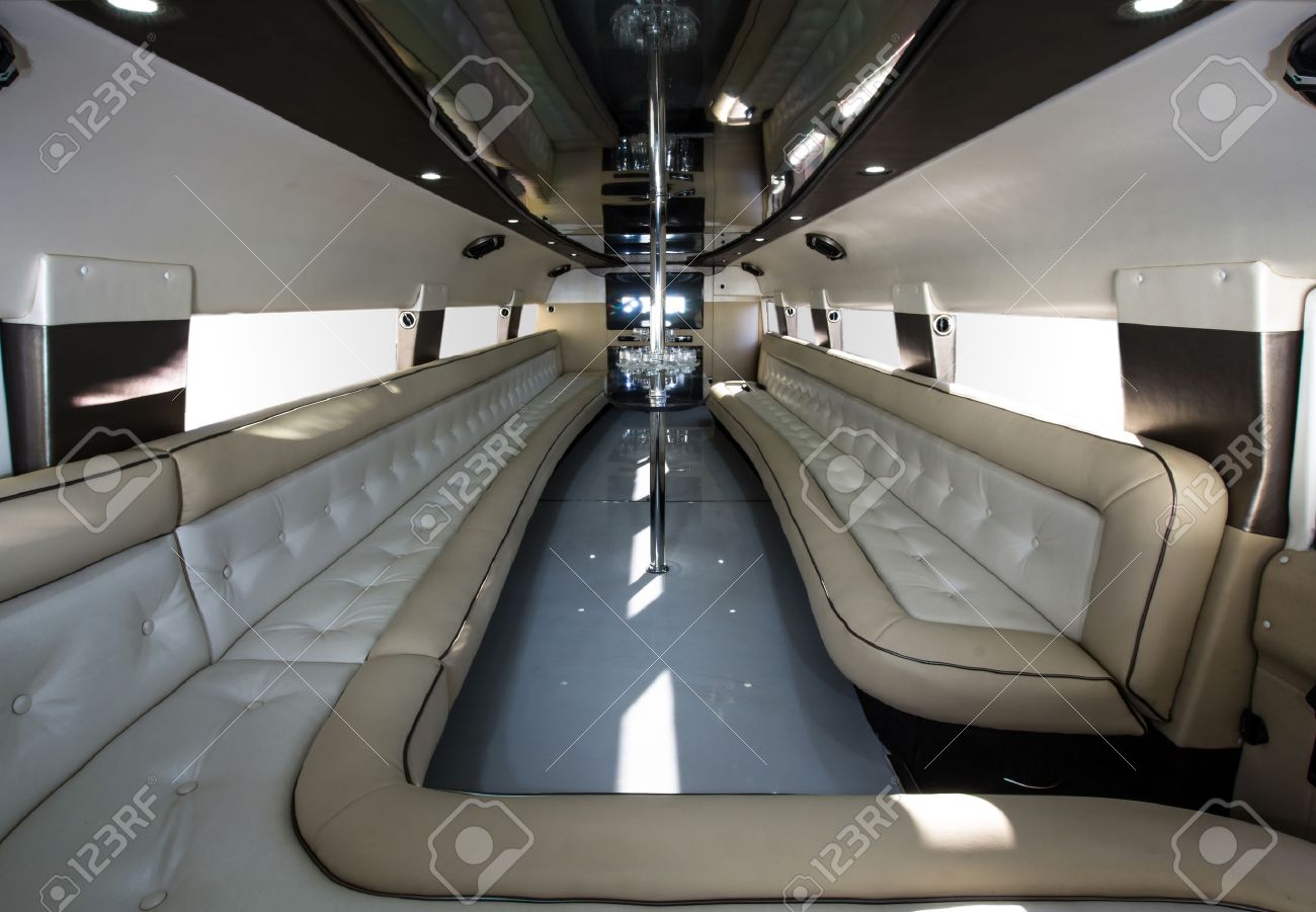 Luxury rented car interior. Wedding party limousine. - 23407751 Luxury rented car interior. Wedding party limousine. - 23407751