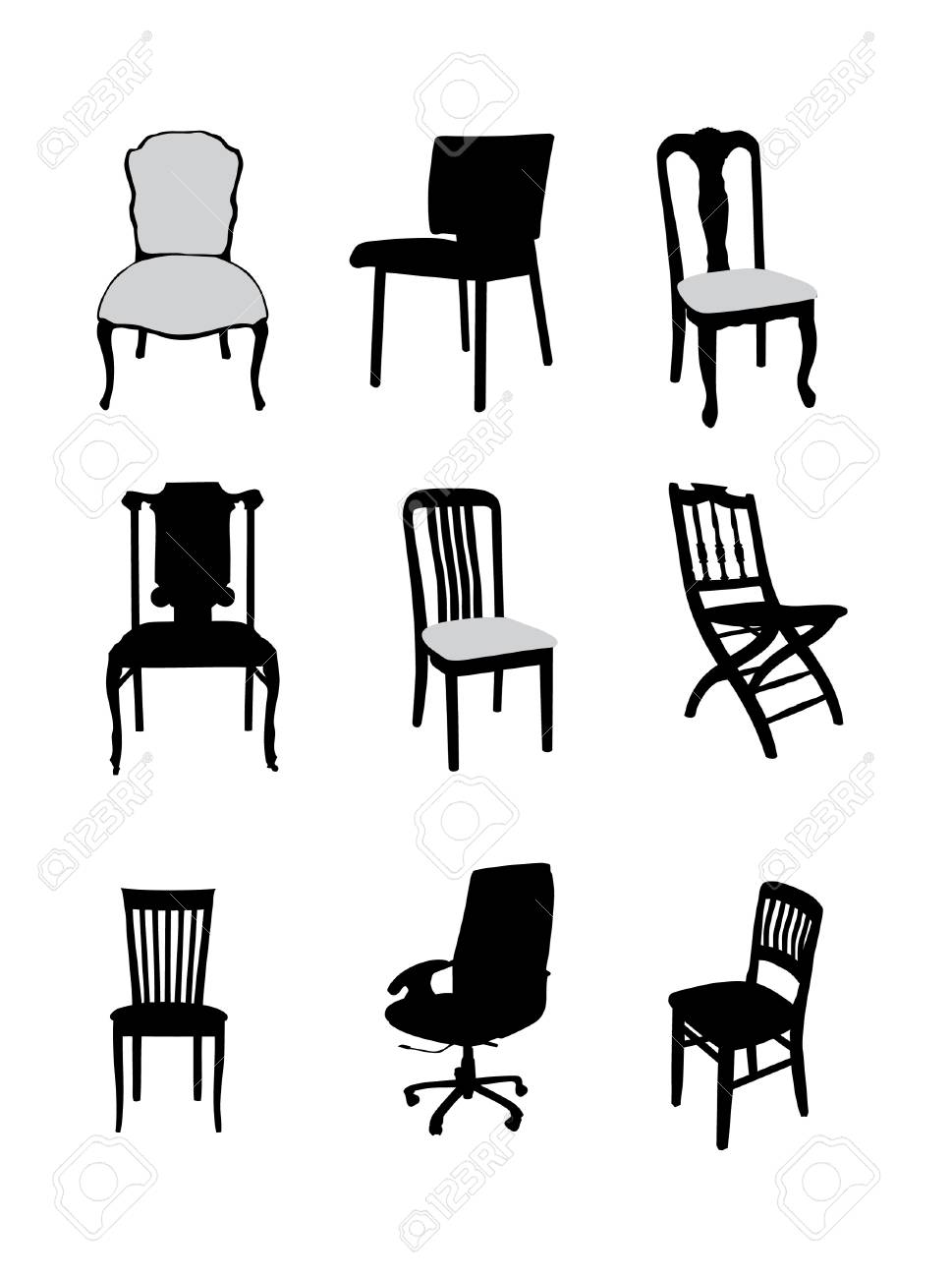 設計のための小さい家具コレクション ベクトル図 のイラスト素材 ベクタ Image
