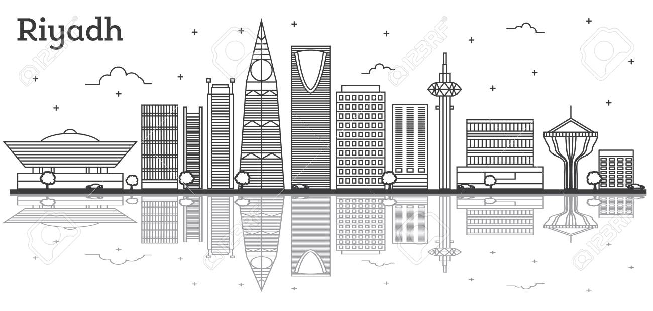Outline Riyadh Saudi Arabia City Skyline With Modern Buildings Royalty Free Cliparts Vectors And Stock Illustration Image 94270377